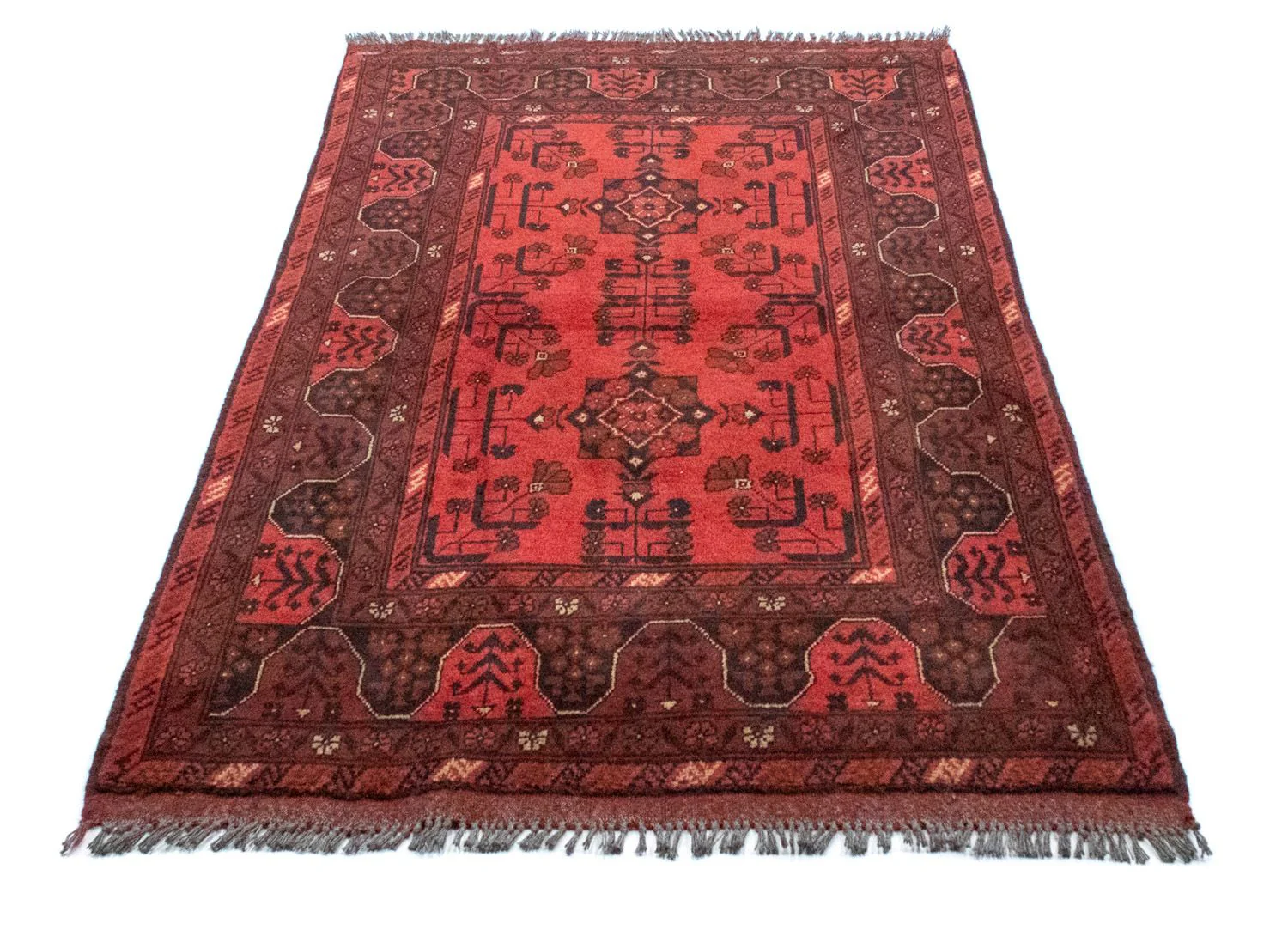 Afghan Teppich - Kunduz 150 x 100 cm - rot - Image 5