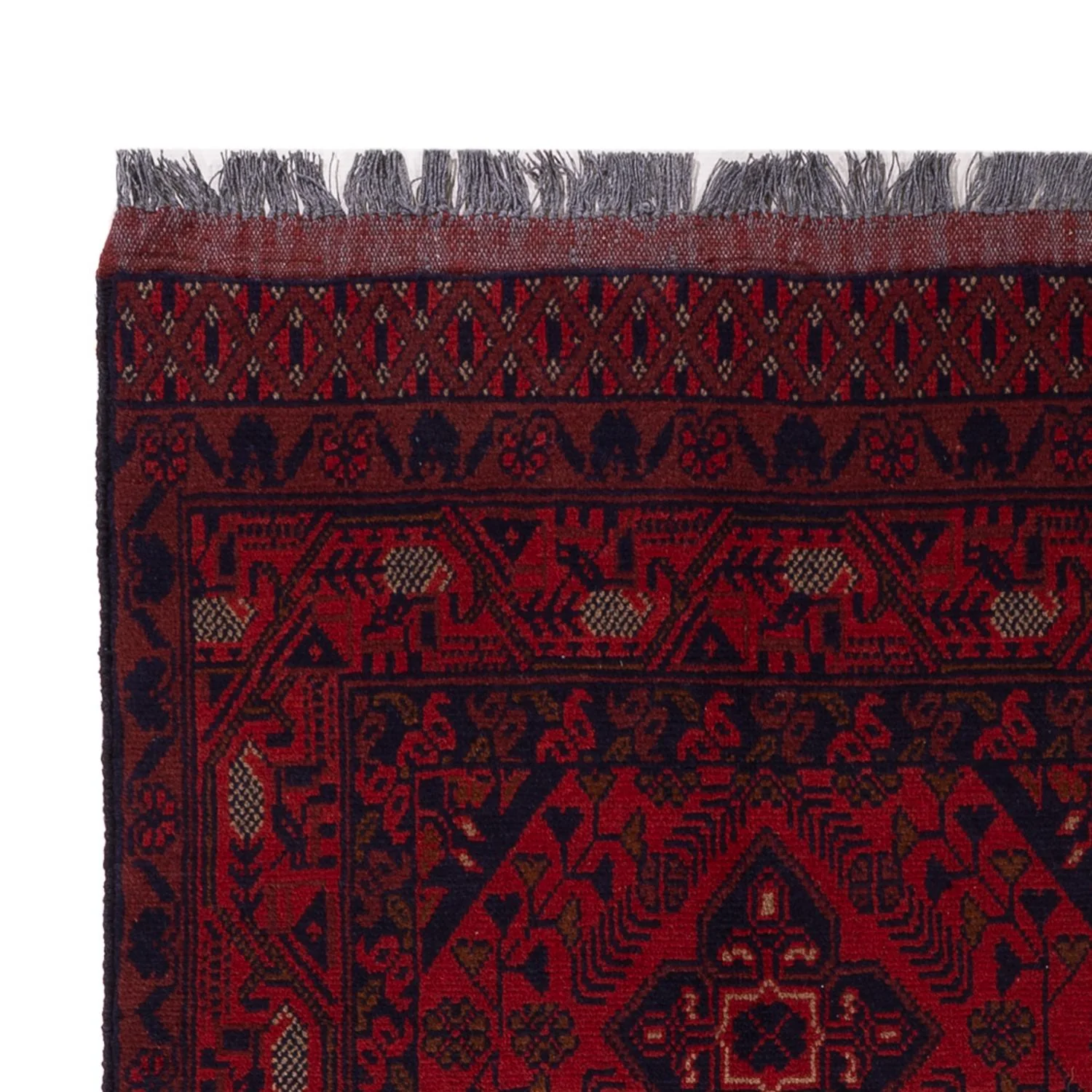 Afghan Teppich - Kunduz - 190 x 128 cm - dunkelrot - Image 3