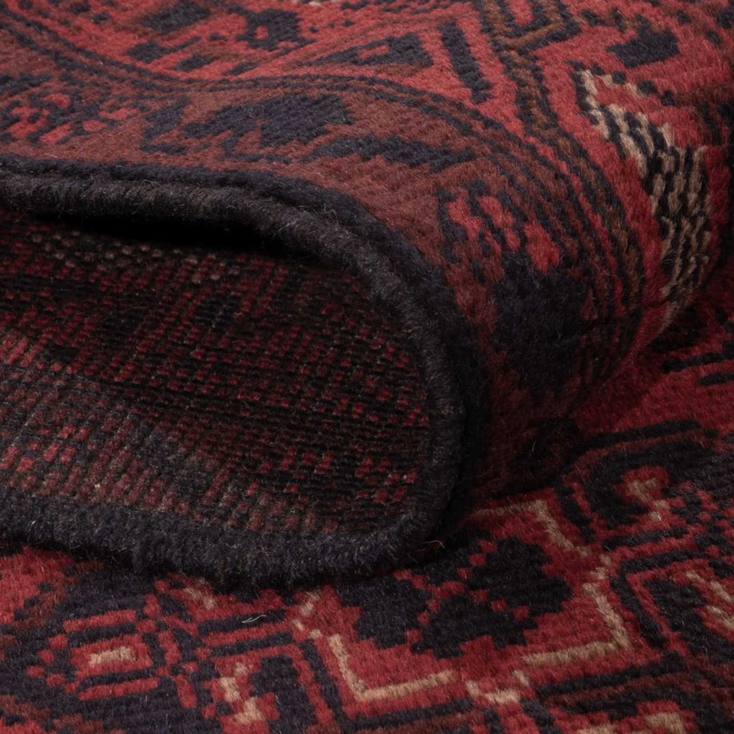 Afghan Teppich - Kunduz - 190 x 128 cm - dunkelrot - Image 4