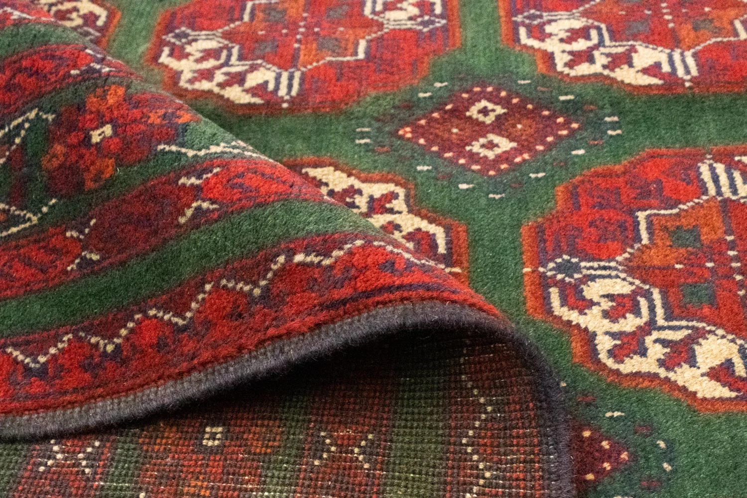 Afghan Teppich - Kunduz 190 x 150 cm - rot - Image 4