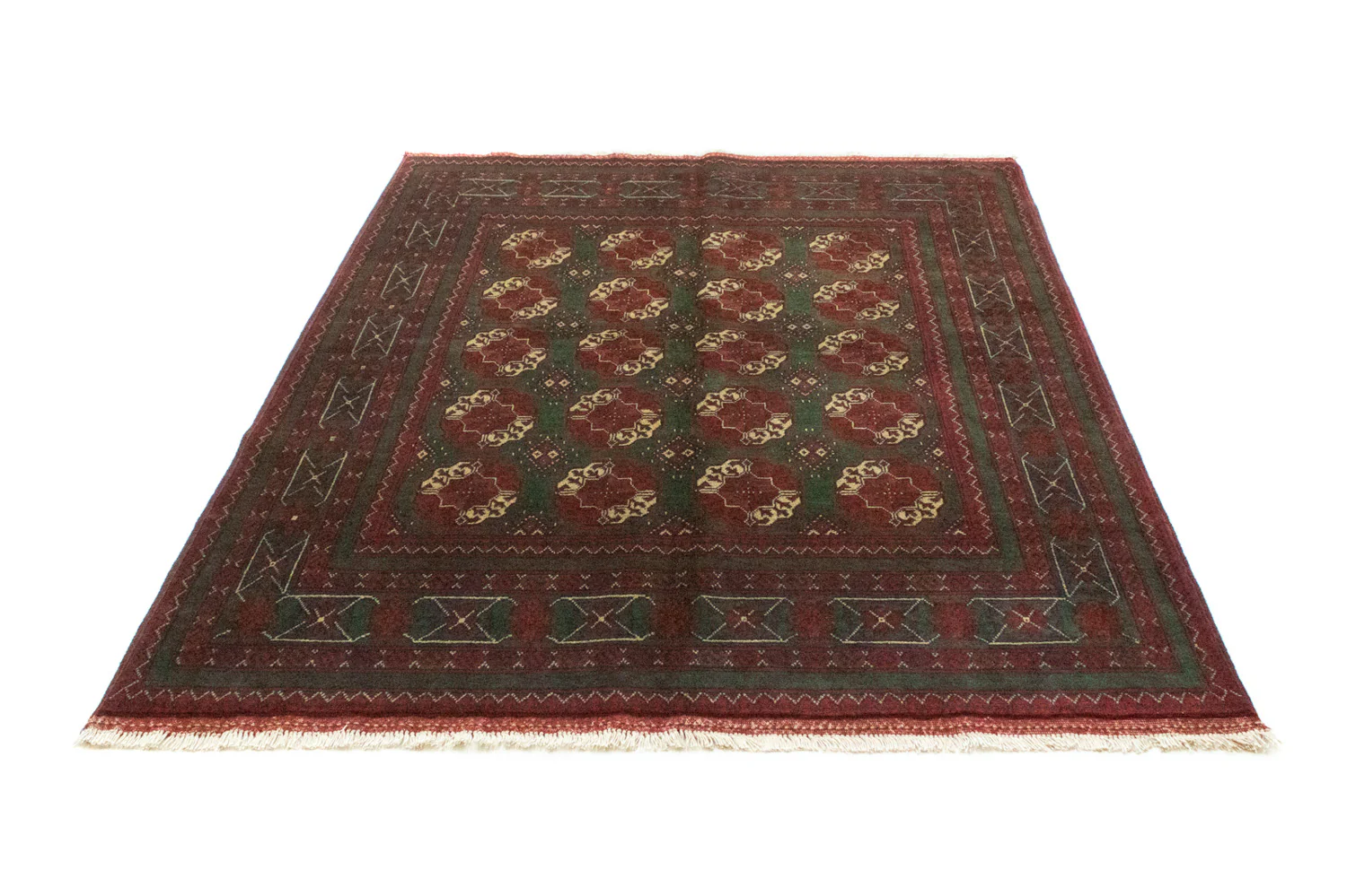 Afghan Teppich - Kunduz 190 x 150 cm - rot - Image 5