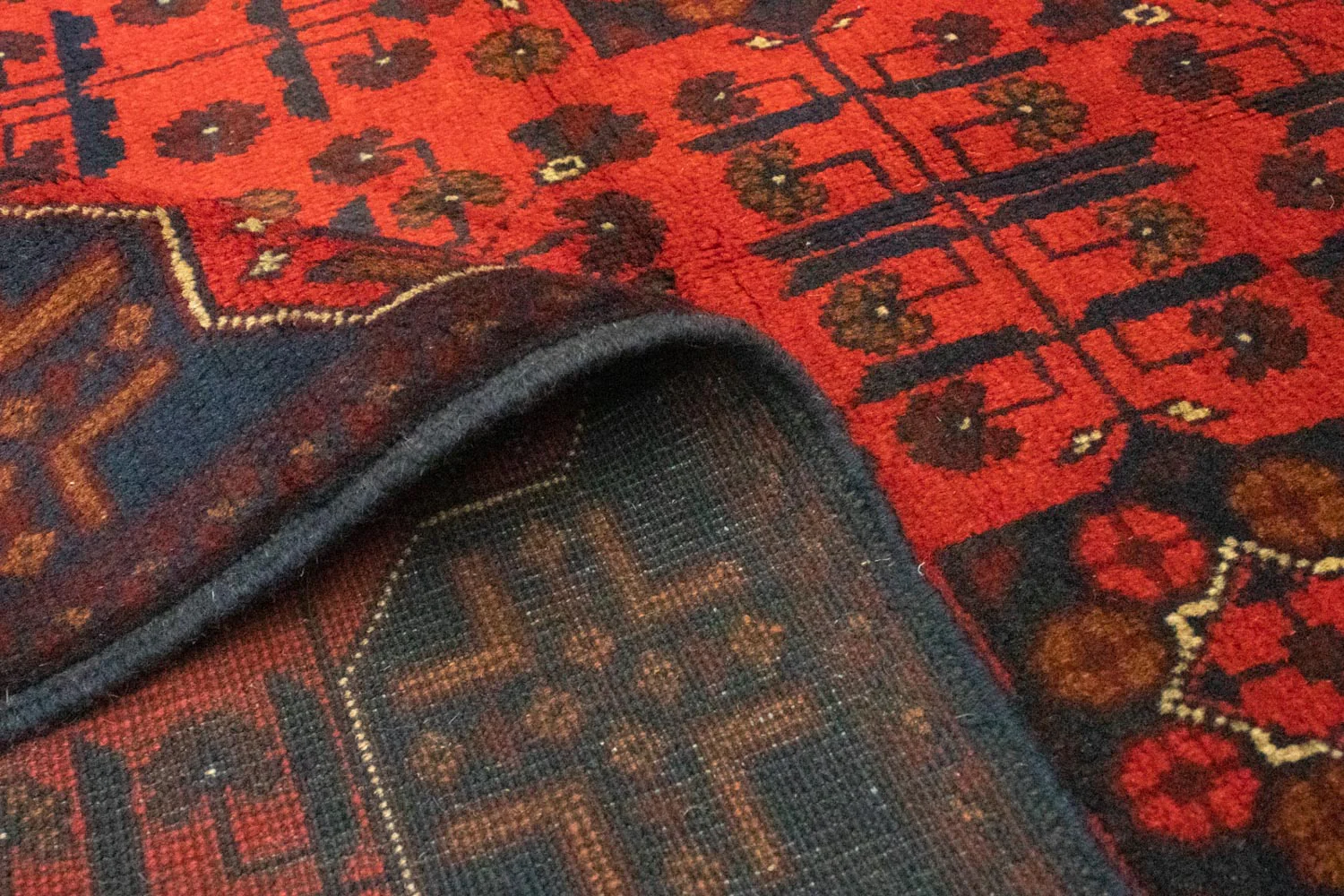 Afghan Teppich - Kunduz 191 x 121 cm - dunkelblau - Image 4