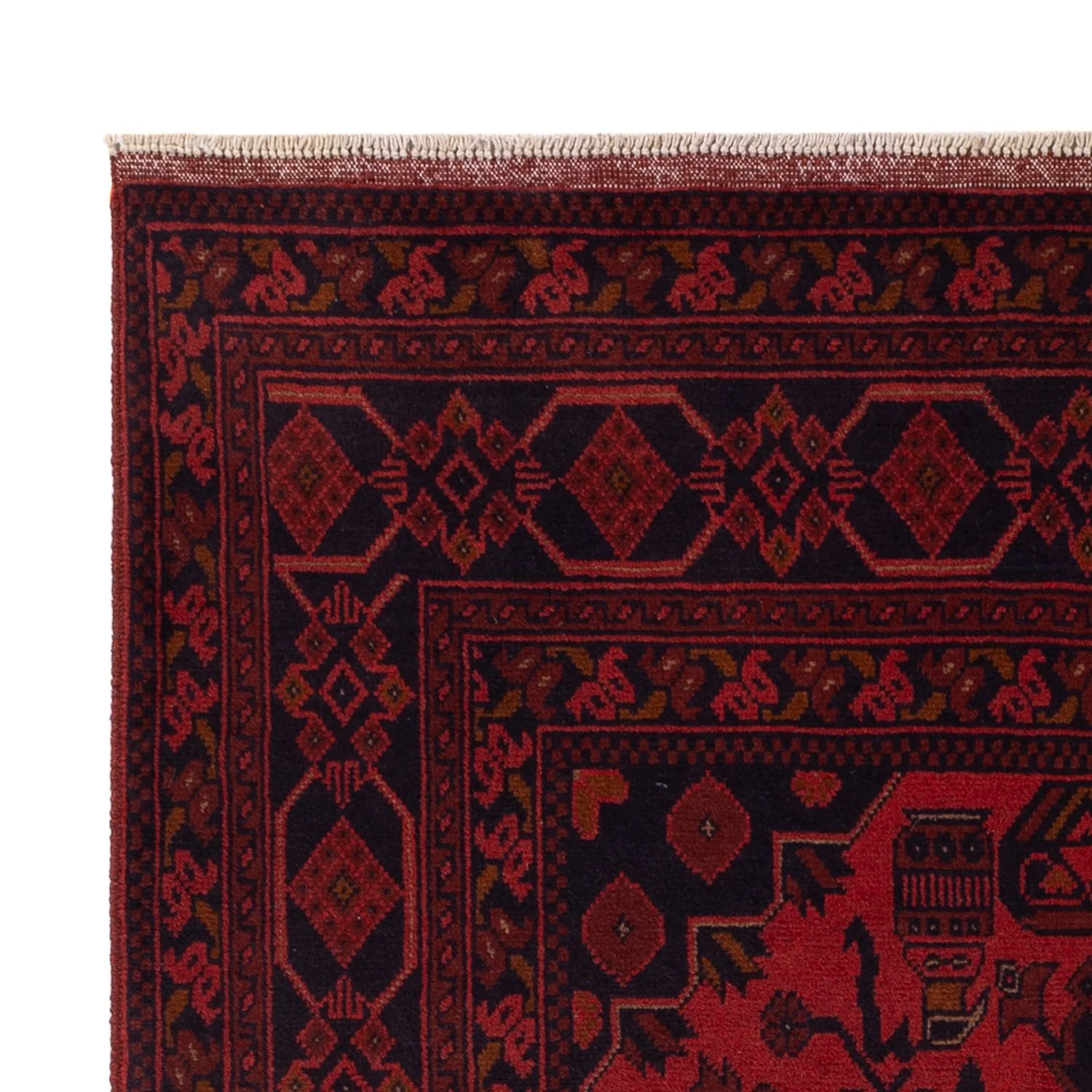 Afghan Teppich - Kunduz - 192 x 122 cm - rot - Image 3