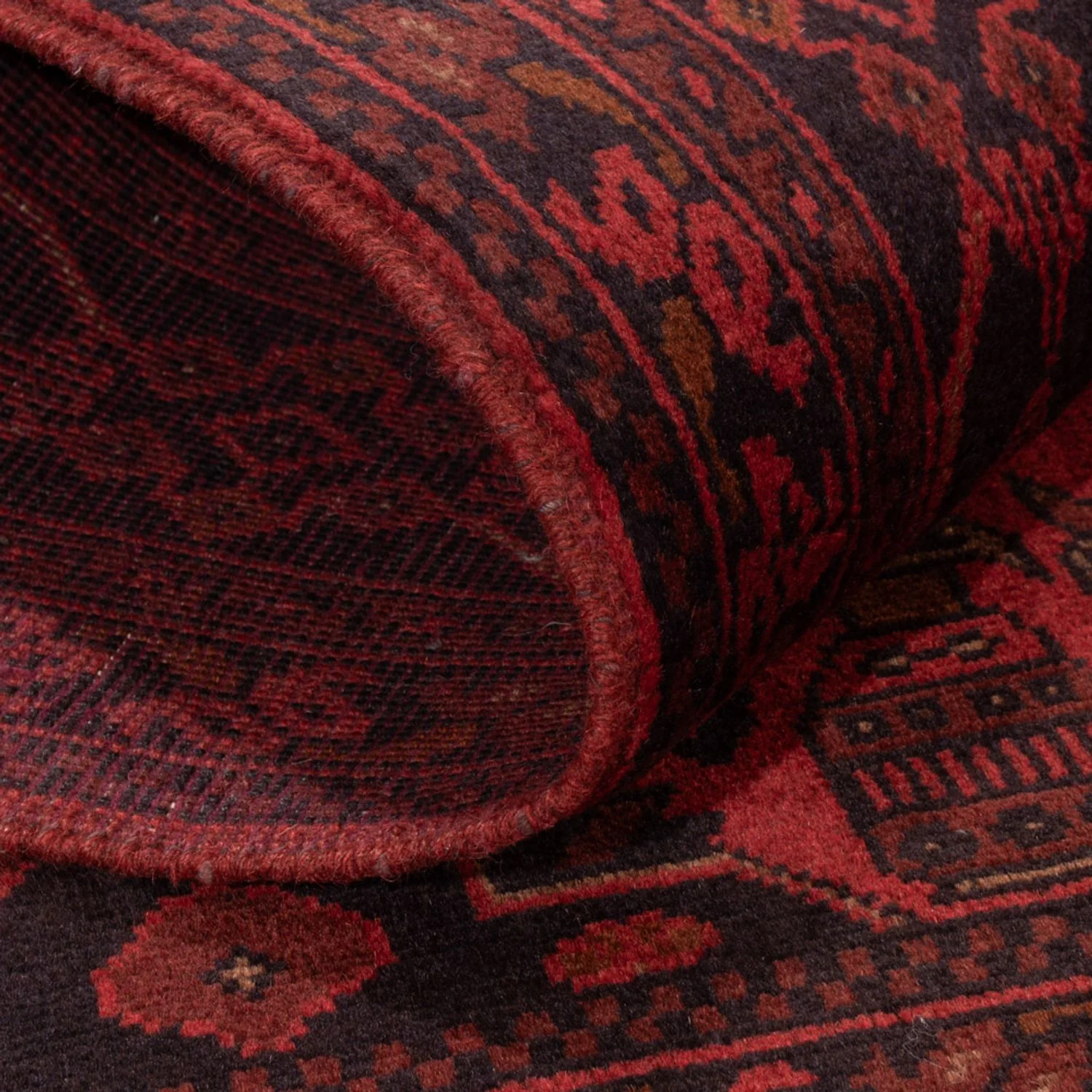 Afghan Teppich - Kunduz - 192 x 122 cm - rot - Image 4