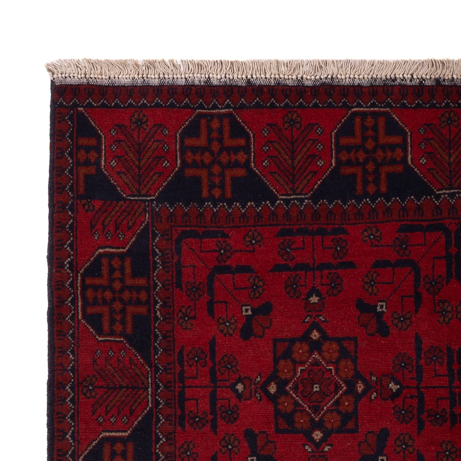 Afghan Teppich - Kunduz - 192 x 127 cm - dunkelrot - Image 3