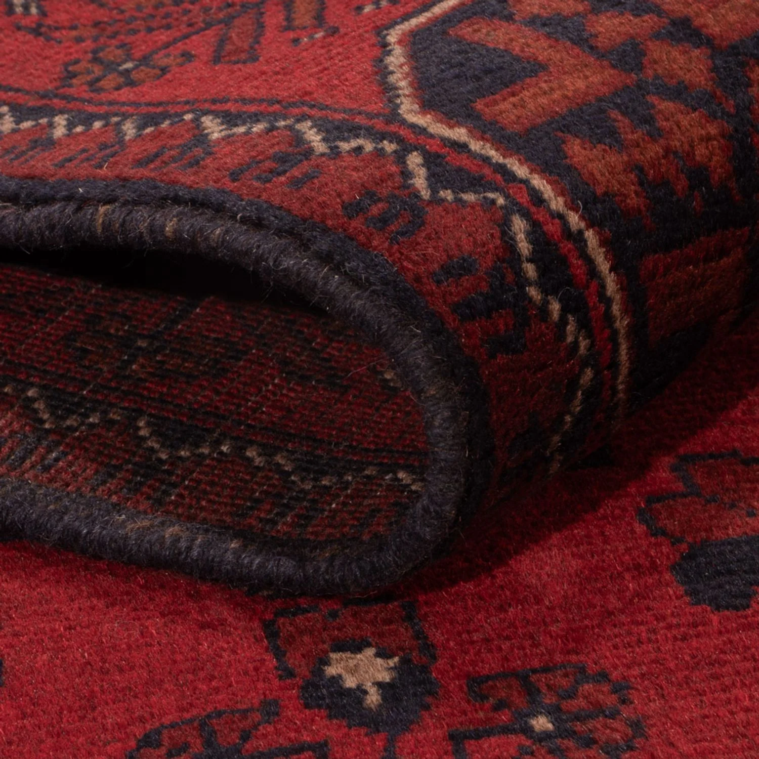 Afghan Teppich - Kunduz - 192 x 127 cm - dunkelrot - Image 4