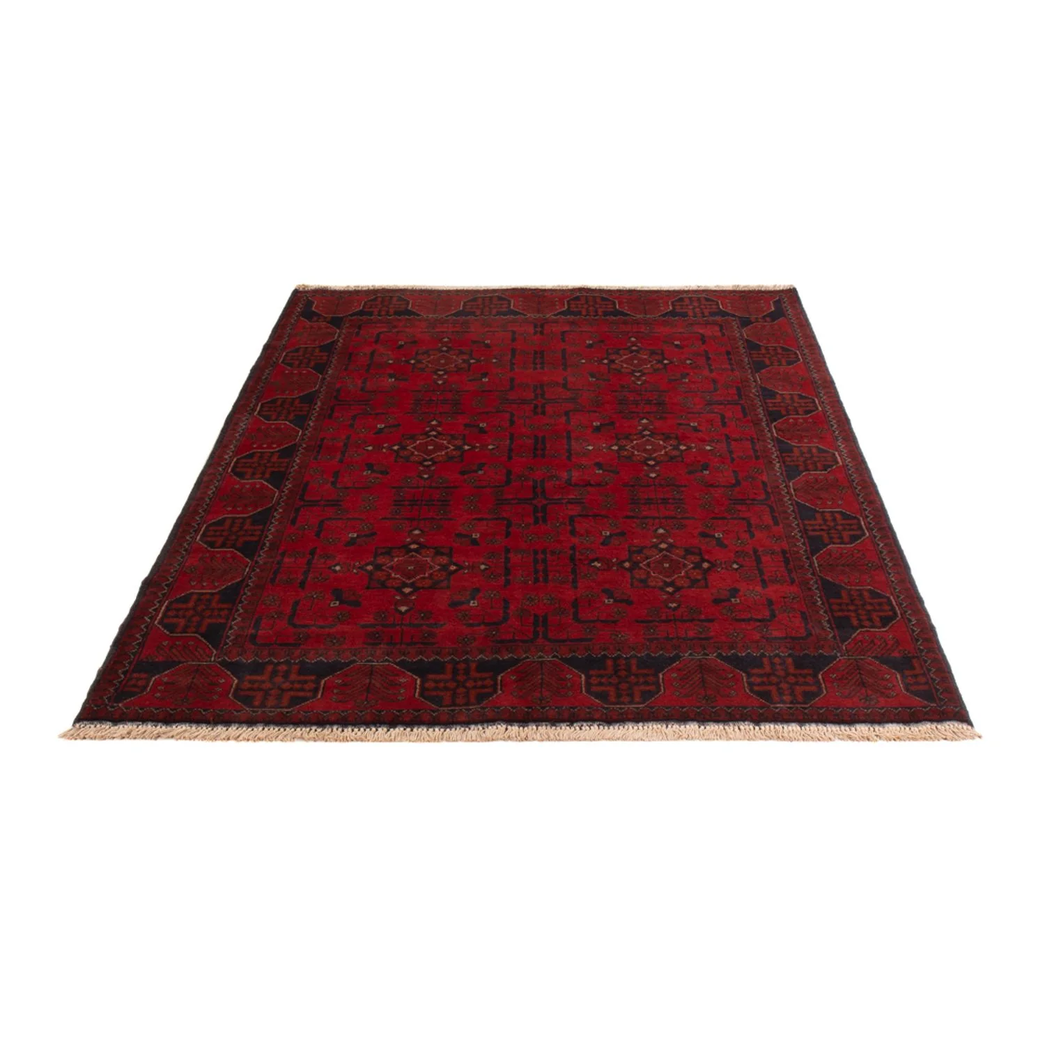 Afghan Teppich - Kunduz - 192 x 127 cm - dunkelrot - Image 5