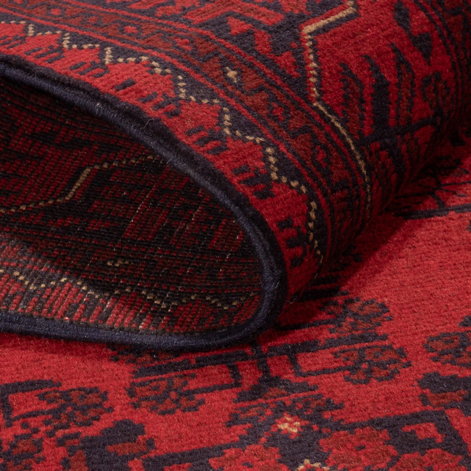 Afghan Teppich - Kunduz - 193 x 124 cm - dunkelrot - Image 4