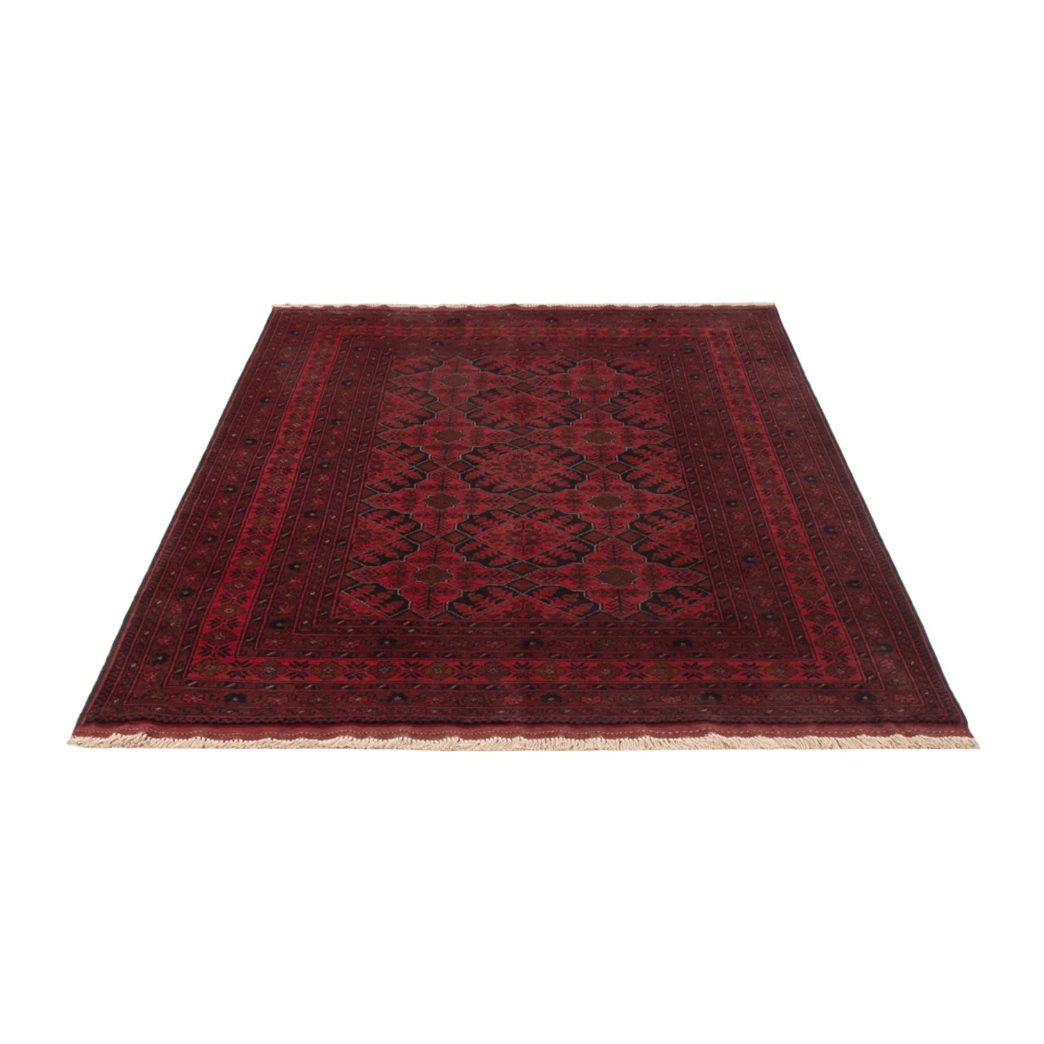 Afghan Teppich - Kunduz - 193 x 125 cm - dunkelrot - Image 5
