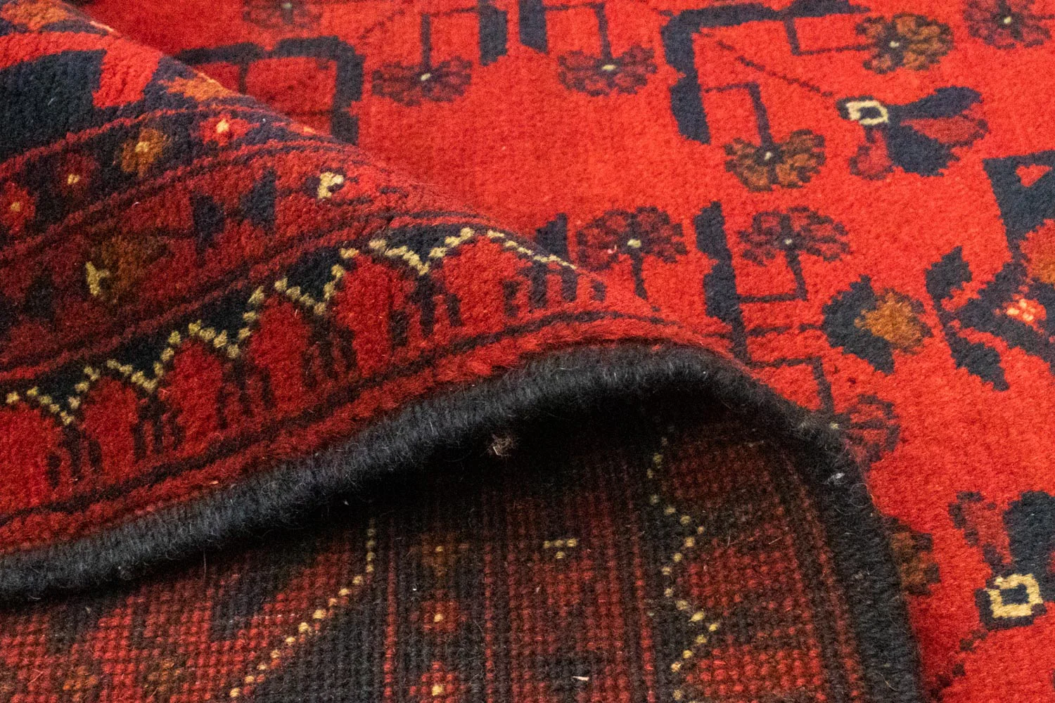 Afghan Teppich - Kunduz 193 x 151 cm - rot - Image 4
