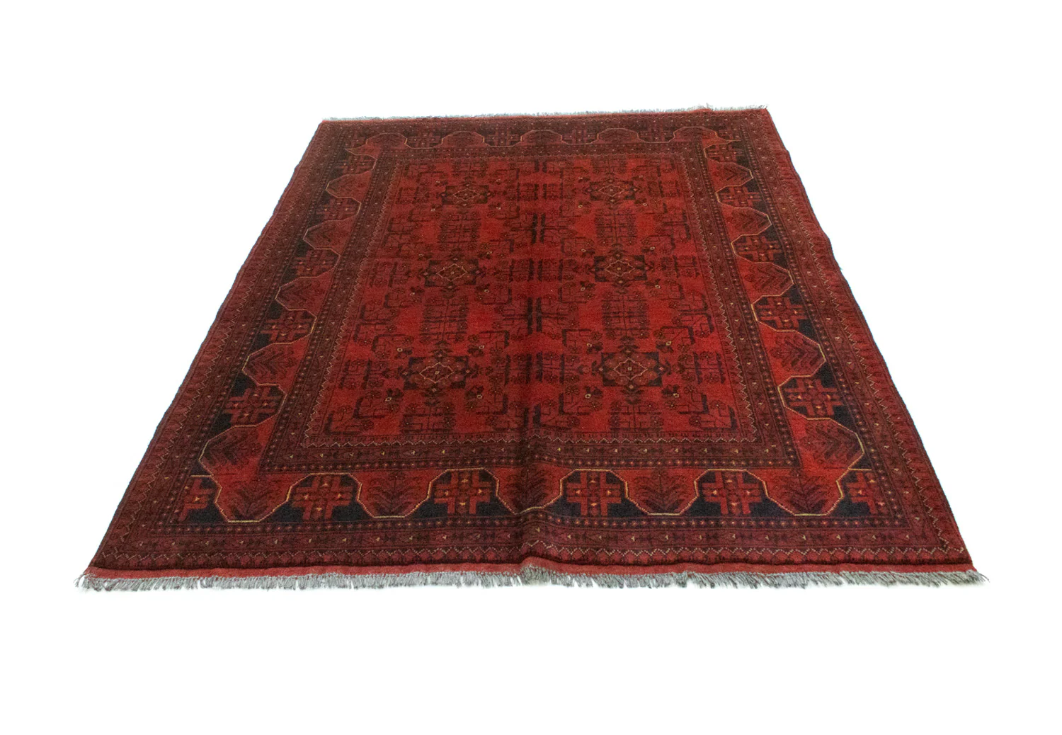 Afghan Teppich - Kunduz 193 x 151 cm - rot - Image 5