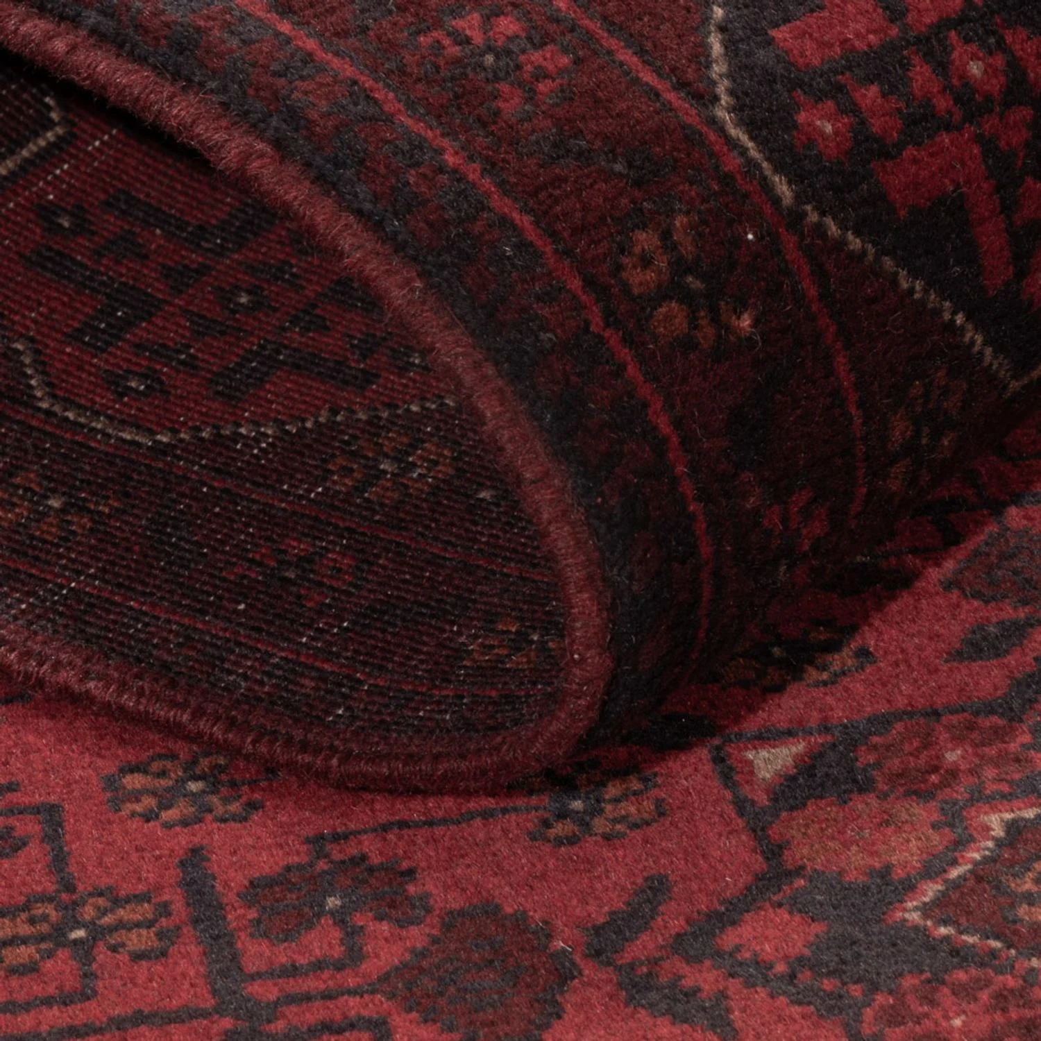 Afghan Teppich - Kunduz - 194 x 125 cm - rot - Image 4