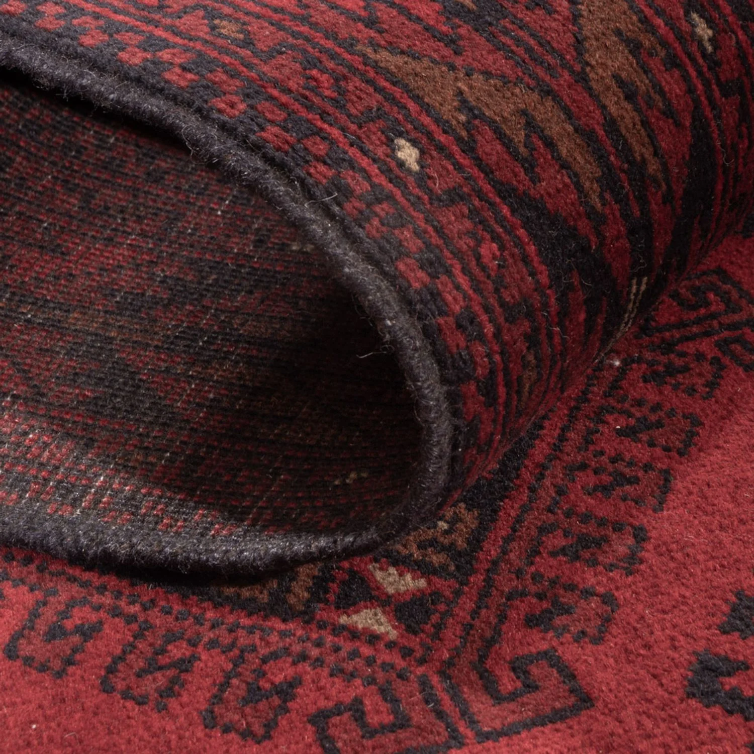 Afghan Teppich - Kunduz - 196 x 129 cm - dunkelrot - Image 4
