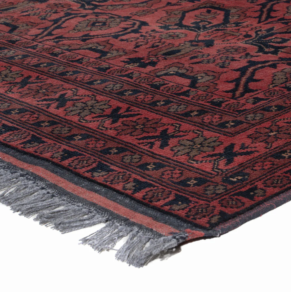 Afghan Teppich - Kunduz - 197 x 150 cm - rot - Image 4