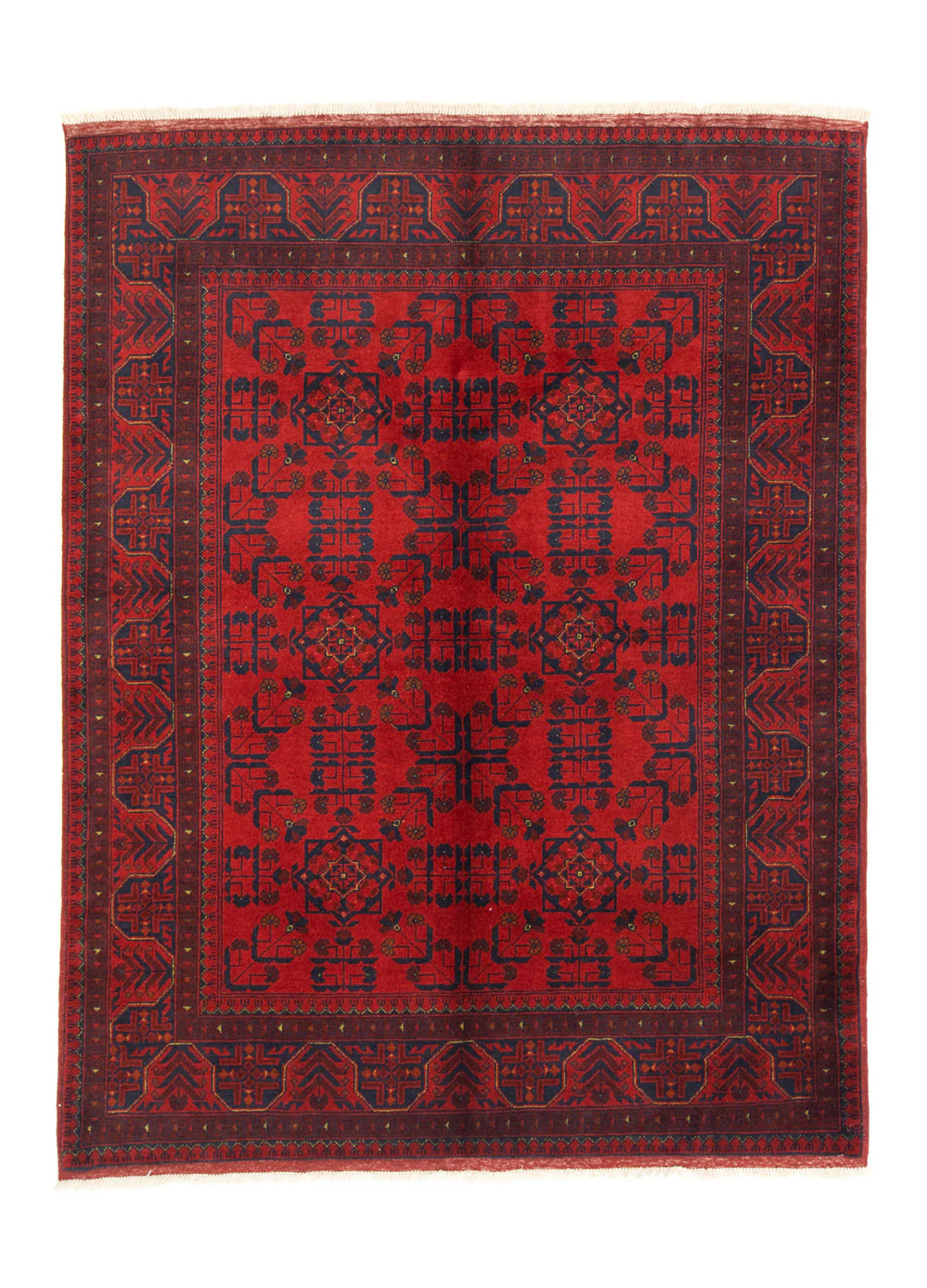 Afghan Teppich - Kunduz 197 x 151 cm - rot