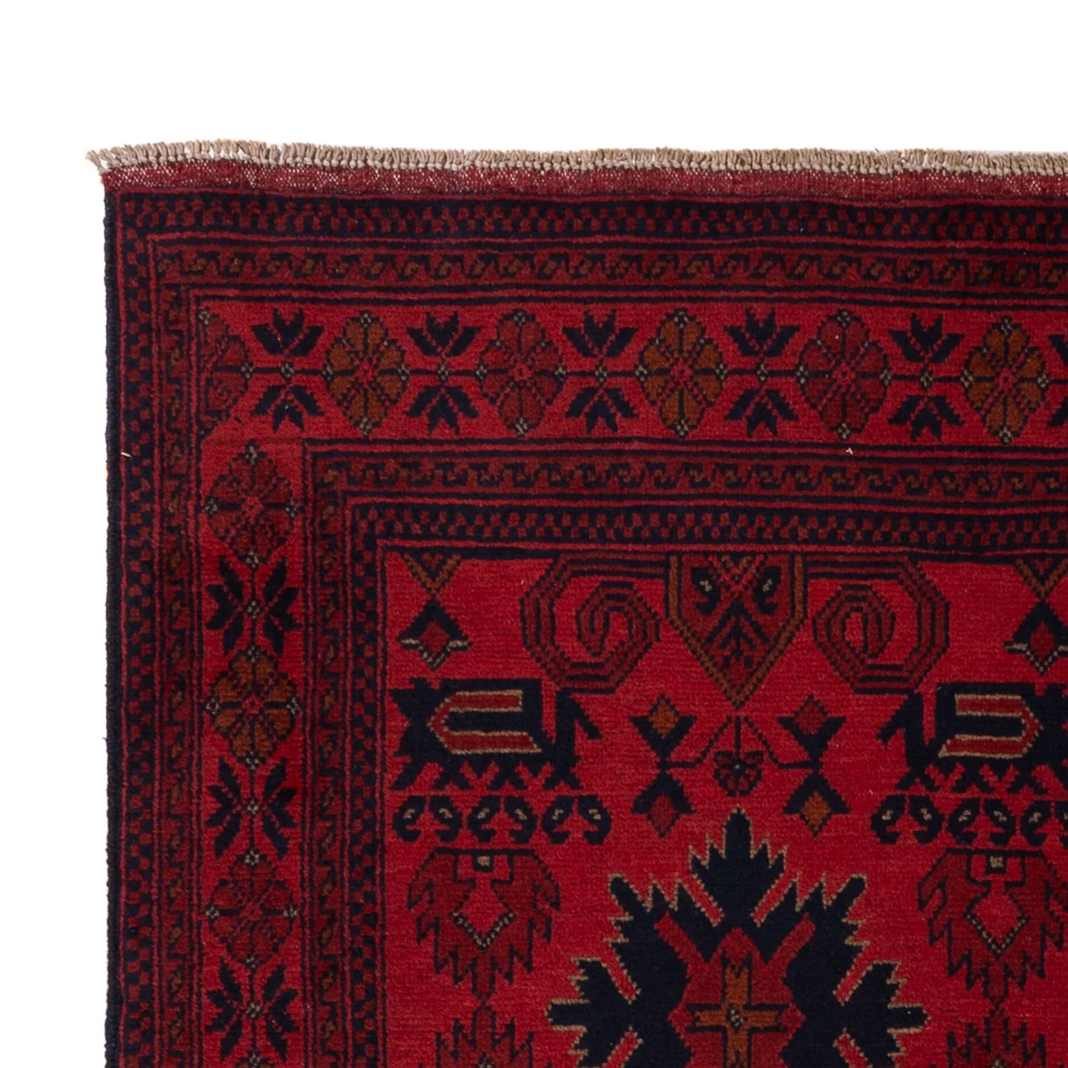 Afghan Teppich - Kunduz - 199 x 123 cm - dunkelrot - Image 3