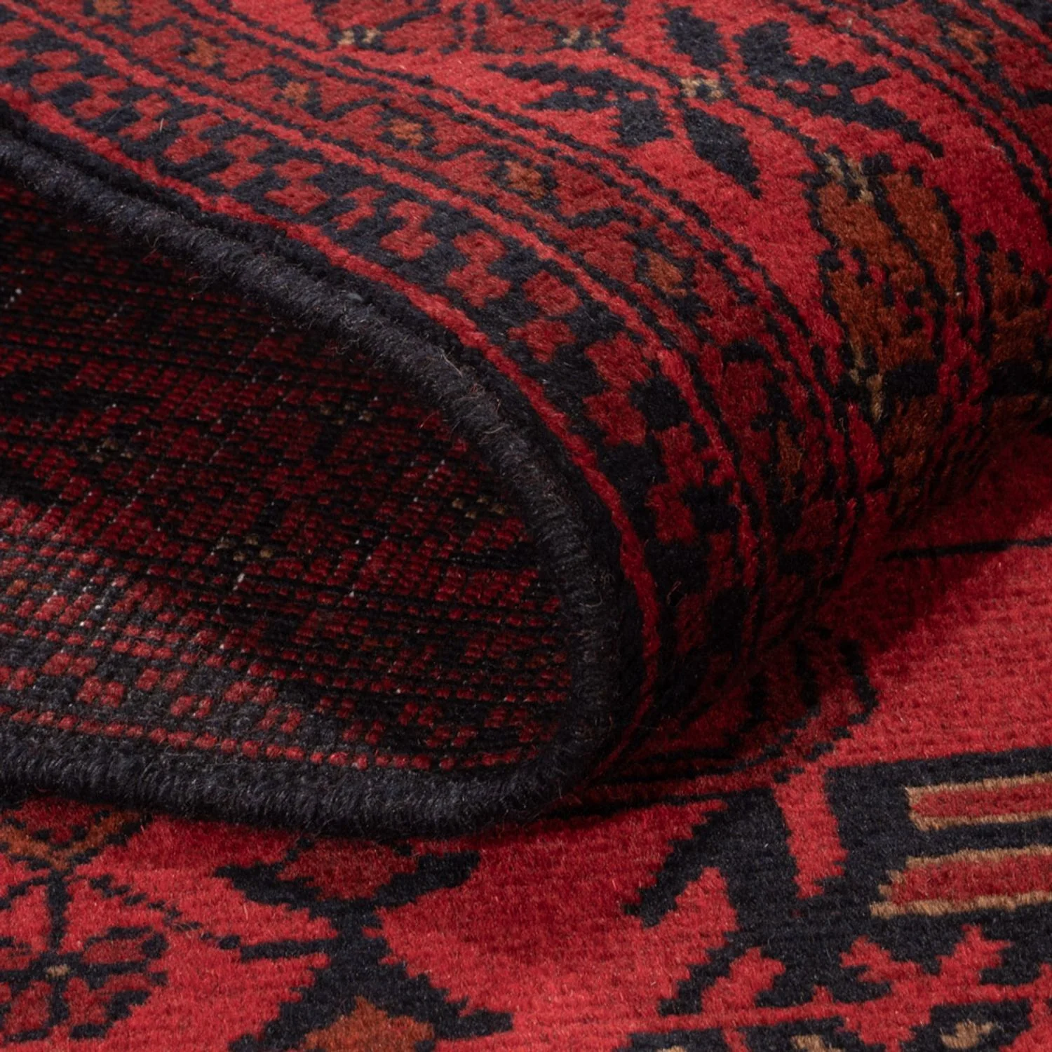 Afghan Teppich - Kunduz - 199 x 123 cm - dunkelrot - Image 4