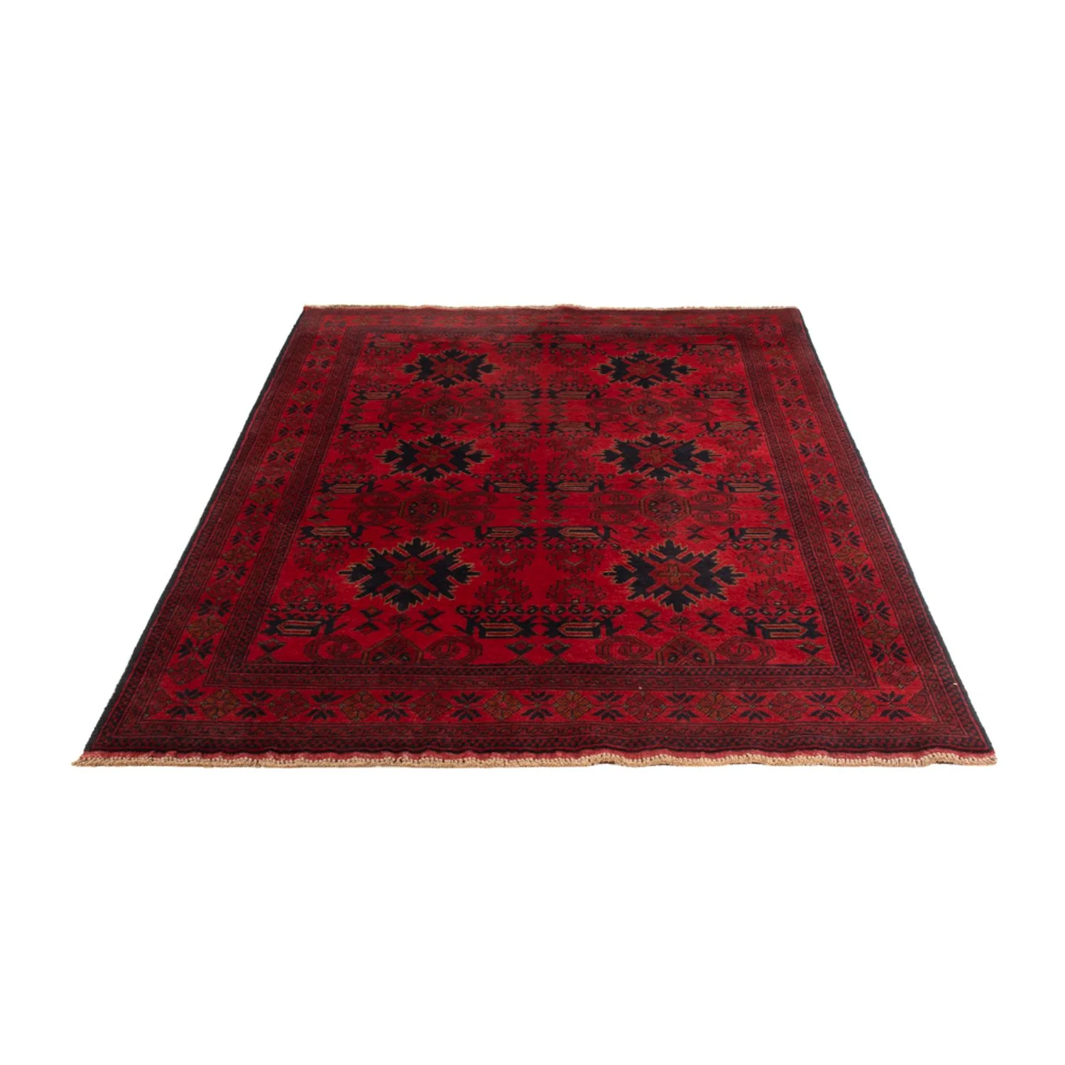 Afghan Teppich - Kunduz - 199 x 123 cm - dunkelrot - Image 5