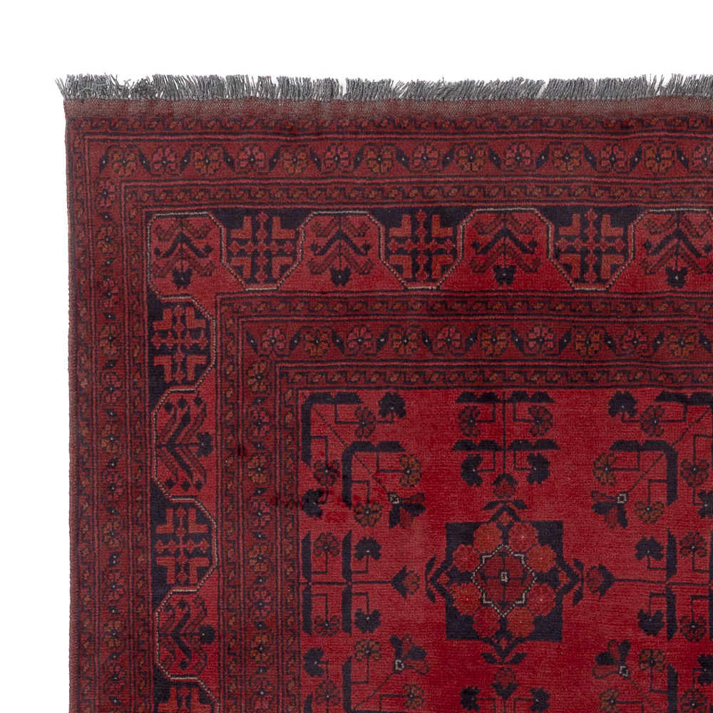 Afghan Teppich - Kunduz - 200 x 150 cm - rot - Image 3