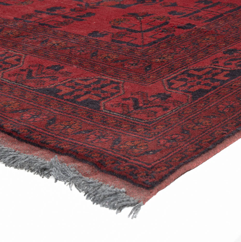 Afghan Teppich - Kunduz - 200 x 150 cm - rot - Image 4