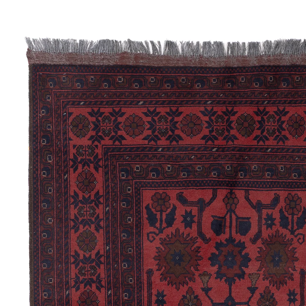 Afghan Teppich - Kunduz - 200 x 156 cm - rot - Image 3