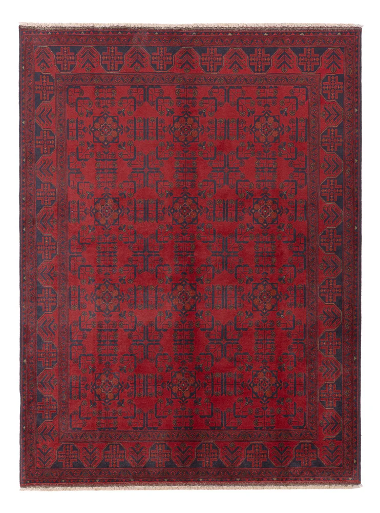 Afghan Teppich - Kunduz - 234 x 178 cm - rot