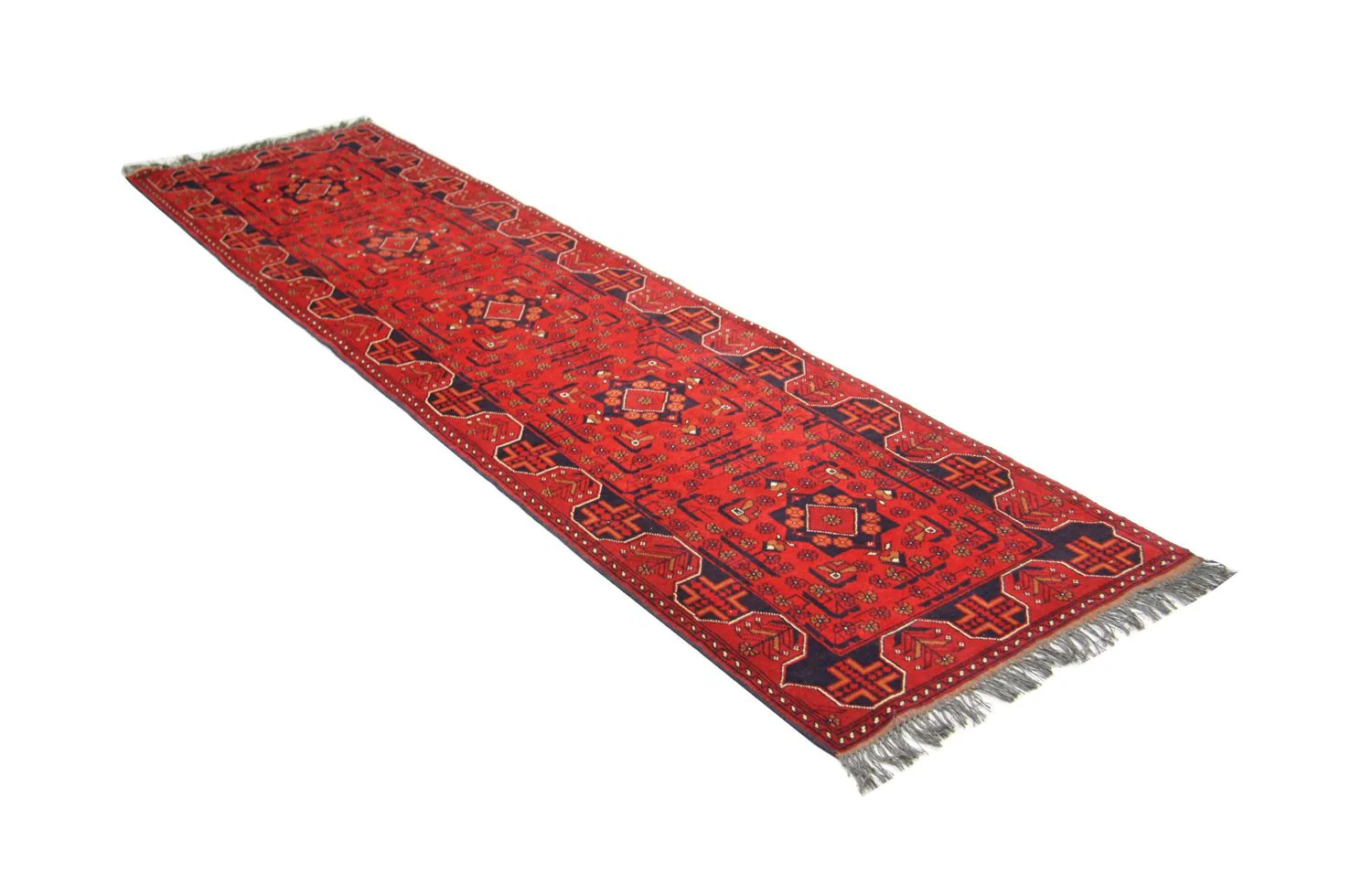 Afghan Teppich - Kunduz 286 x 75 cm - rot - Image 3