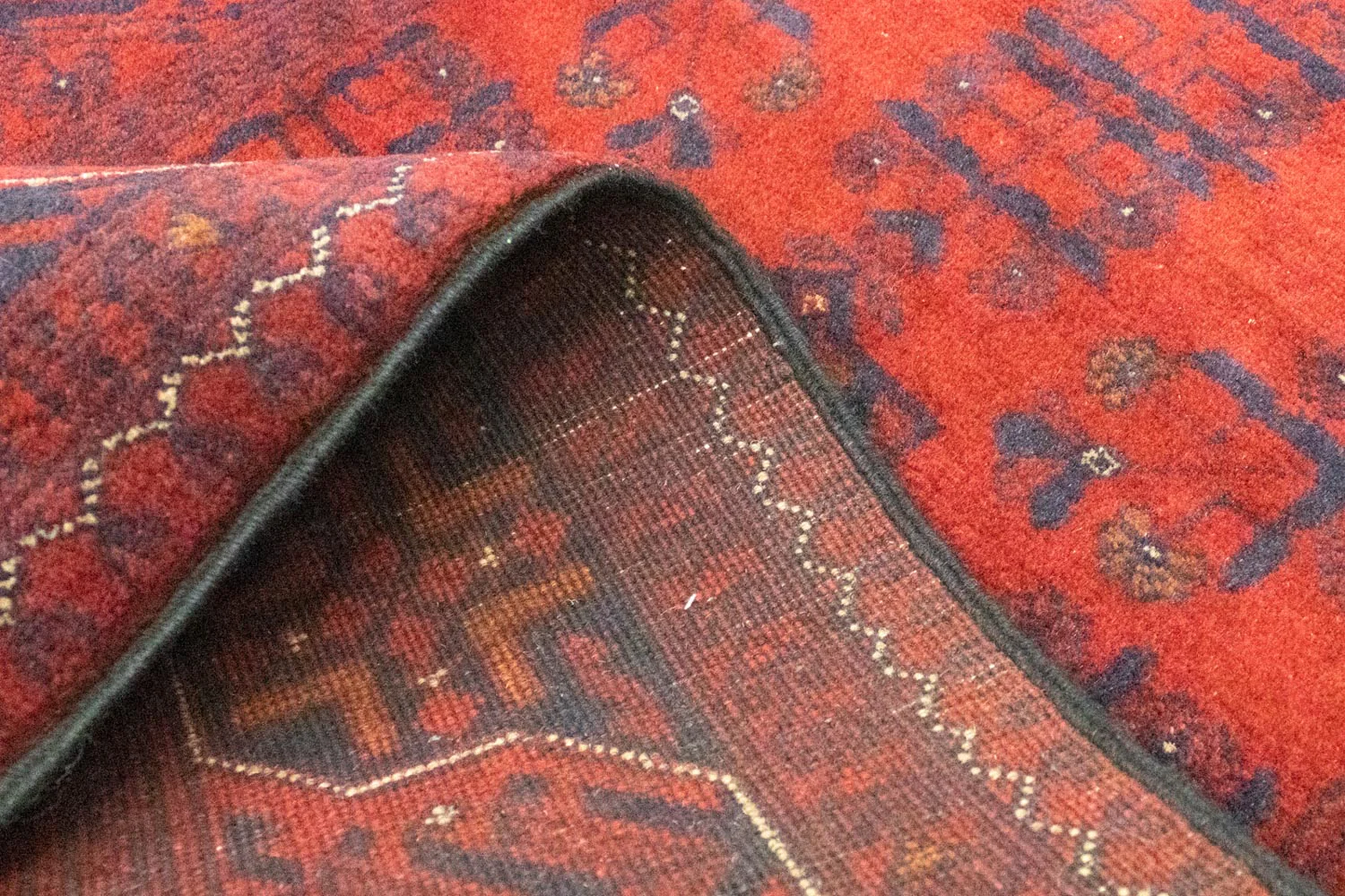 Afghan Teppich - Kunduz 287 x 83 cm - dunkelrot - Image 4