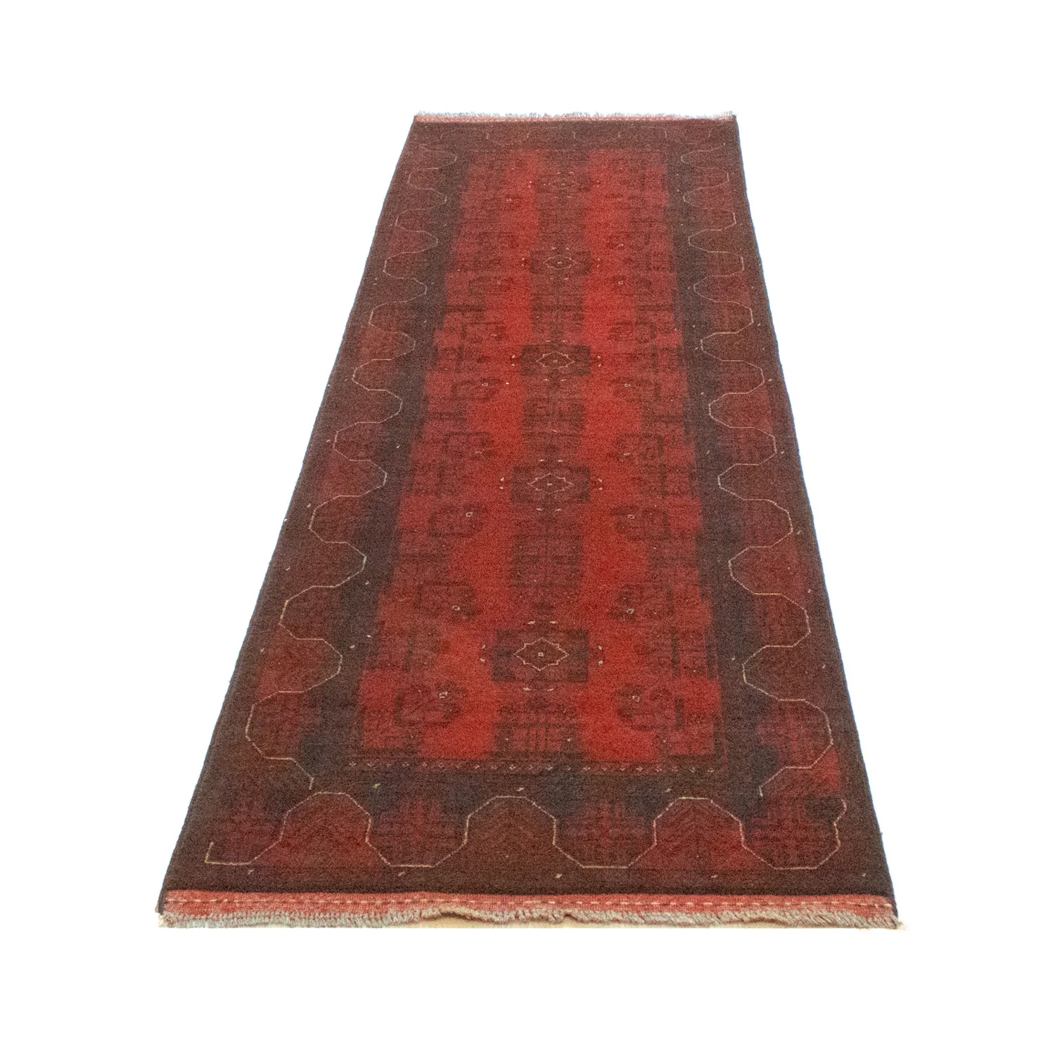 Afghan Teppich - Kunduz 289 x 77 cm - rot - Image 5