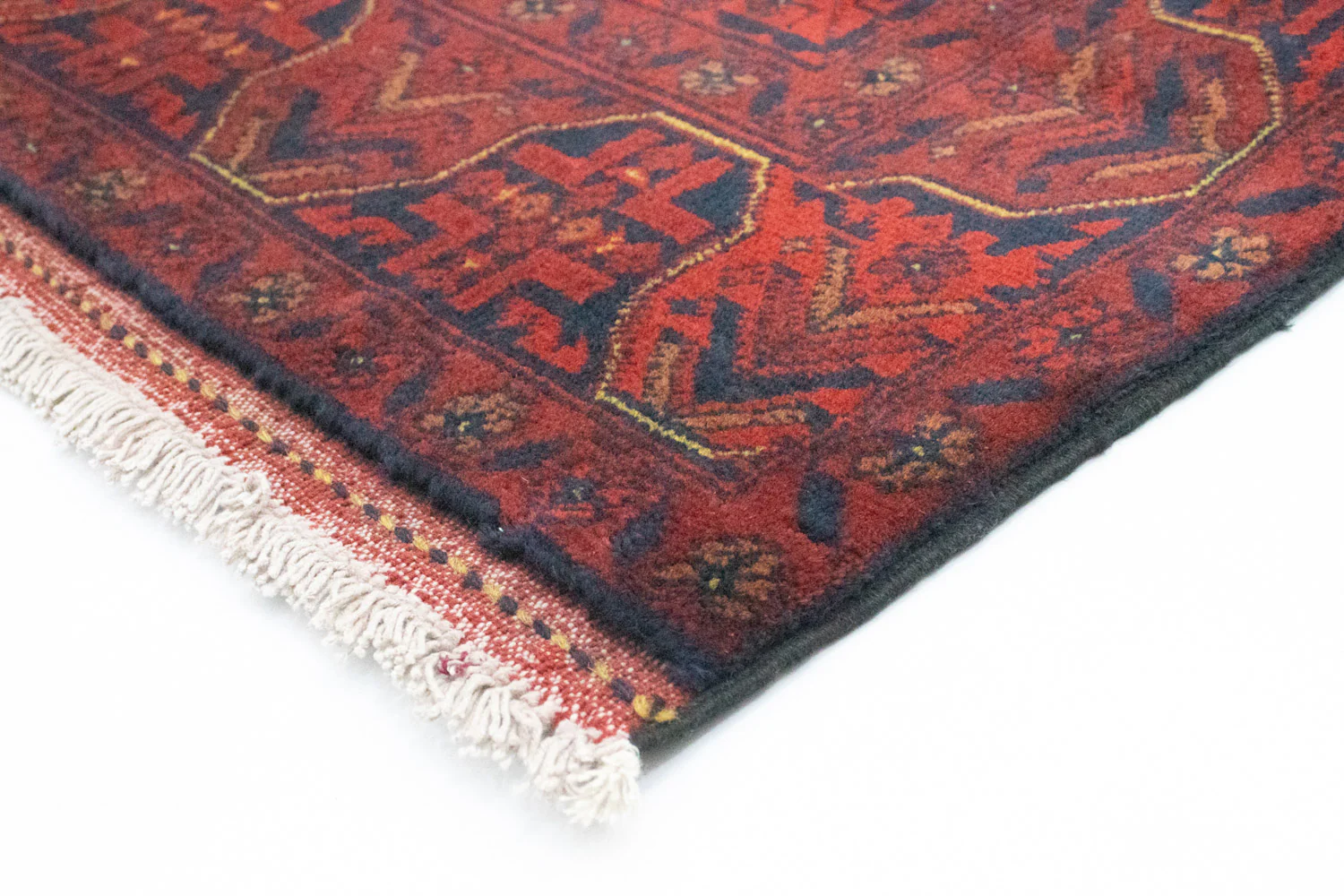 Afghan Teppich - Kunduz 290 x 80 cm - dunkelrot - Image 2
