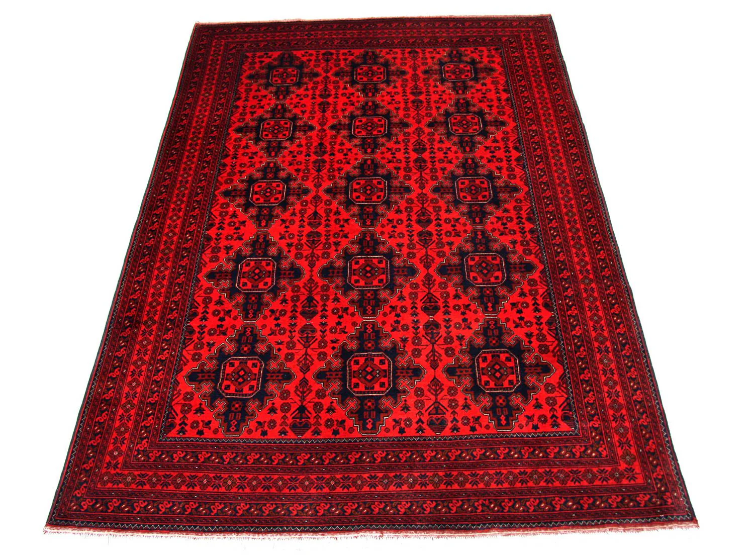 Afghan Teppich - Kunduz 292 x 197 cm - rot