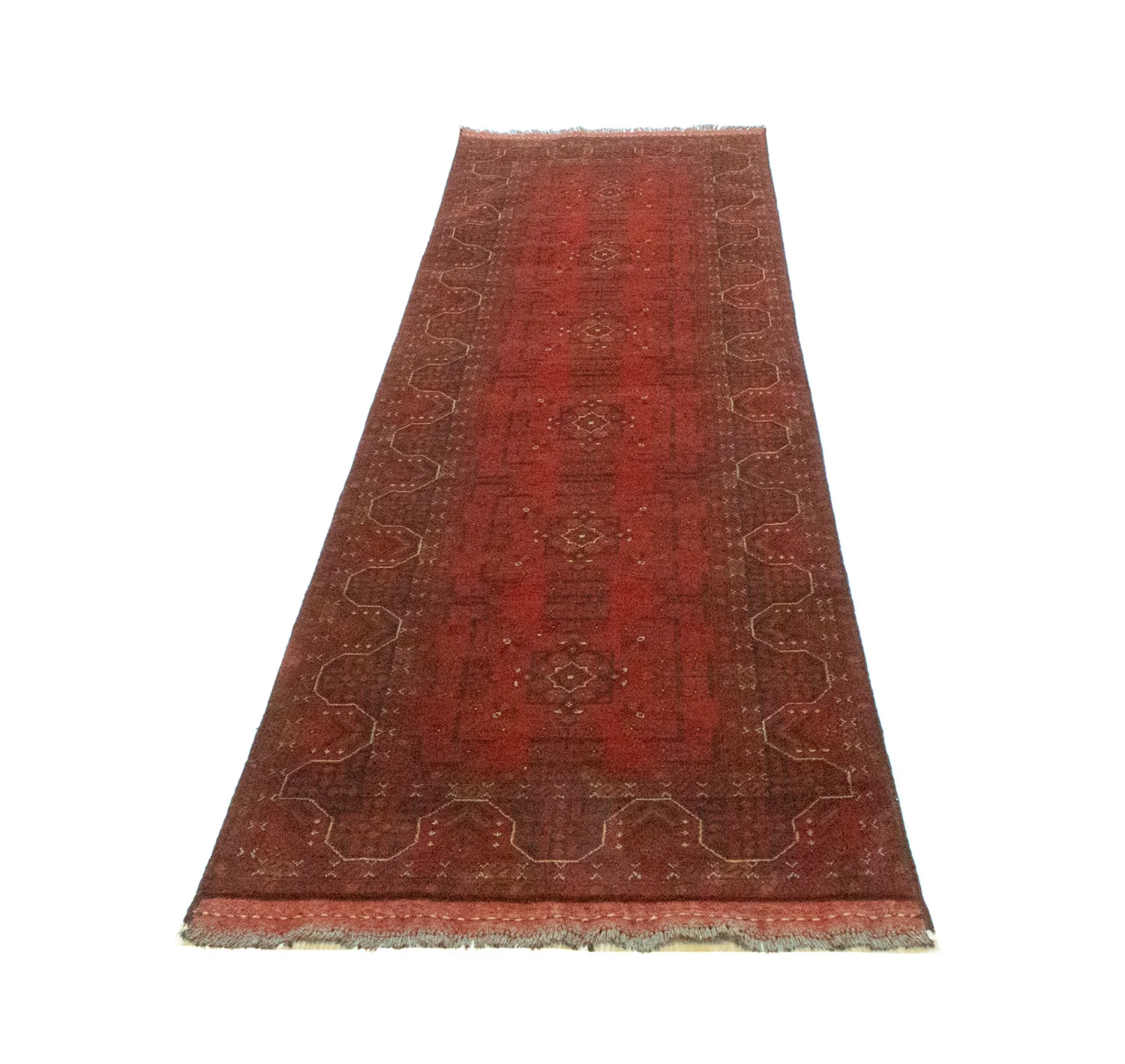 Afghan Teppich - Kunduz 294 x 80 cm - rot - Image 5