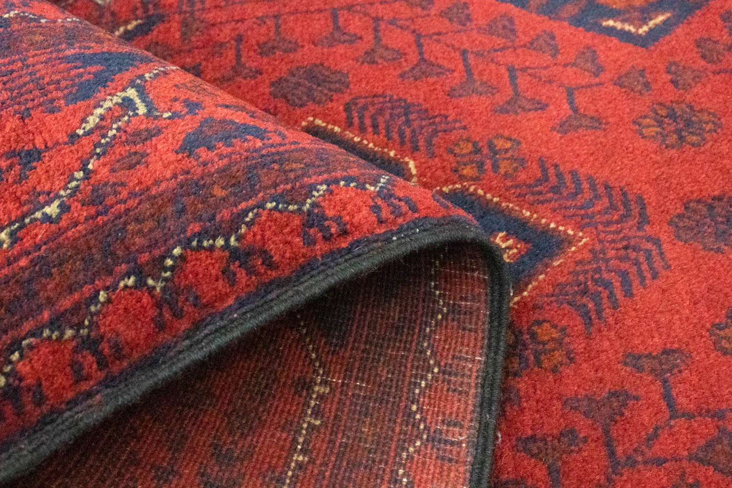 Afghan Teppich - Kunduz 296 x 84 cm - dunkelrot - Image 4