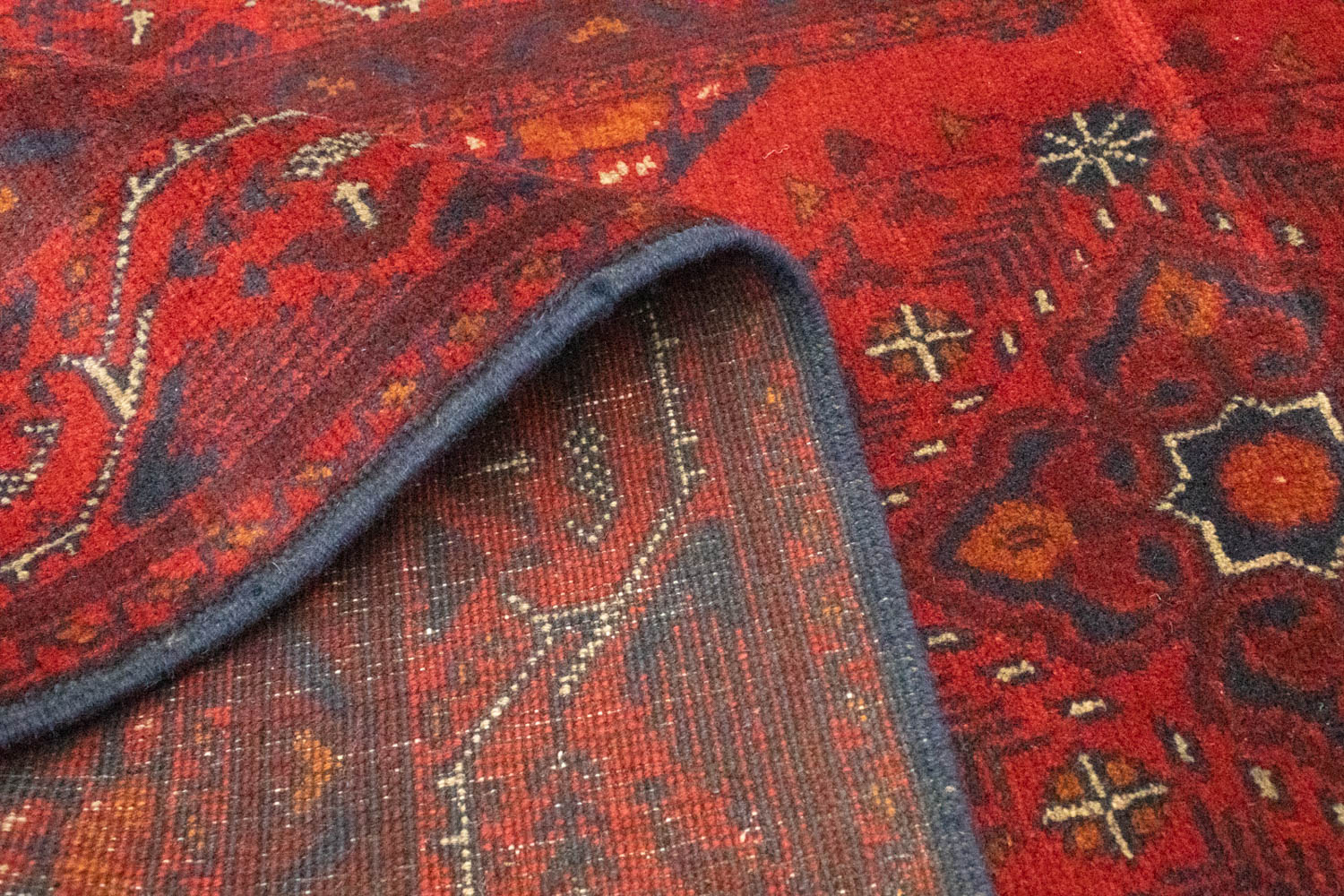 Afghan Teppich - Kunduz 299 x 86 cm - dunkelrot - Image 4