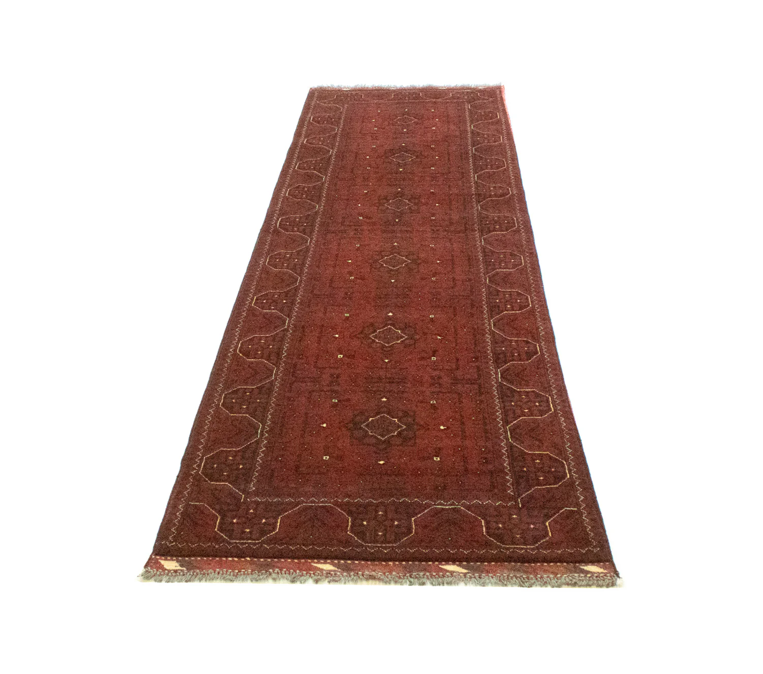 Afghan Teppich - Kunduz 302 x 78 cm - rot - Image 5