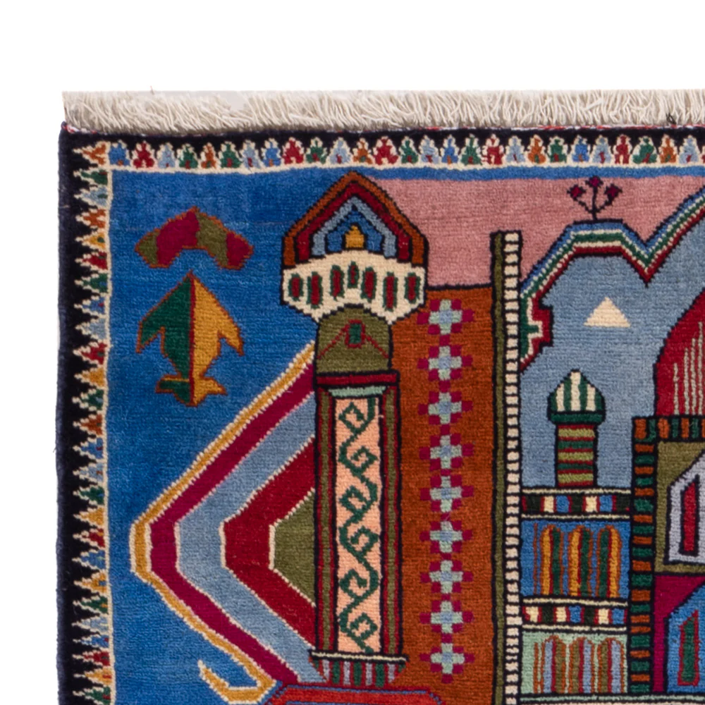 Belutsch Teppich - 140 x 90 cm - blau - Image 3