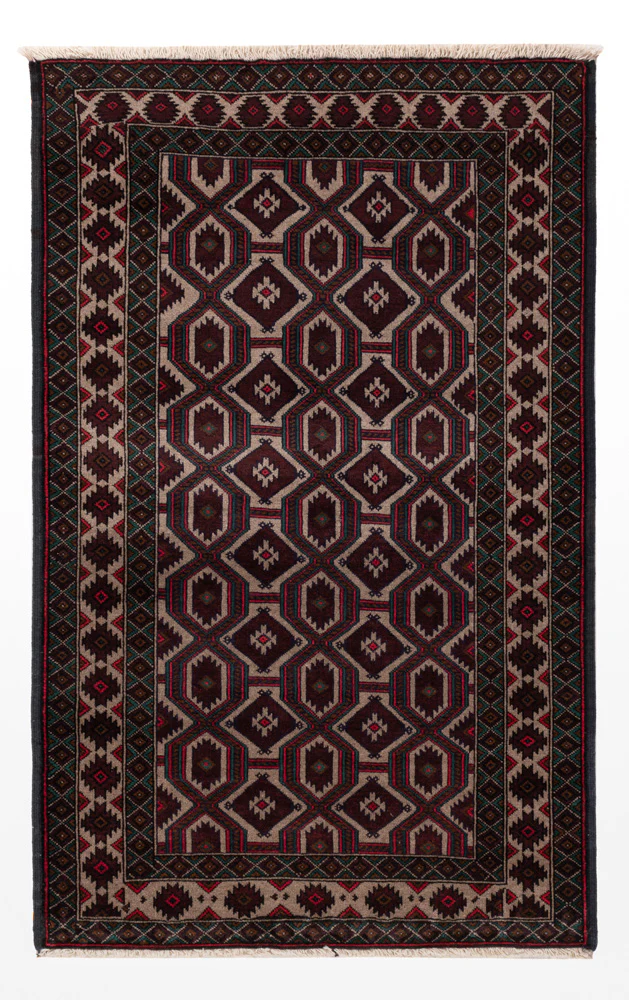 Belutsch Teppich - 140 x 90 cm - mehrfarbig
