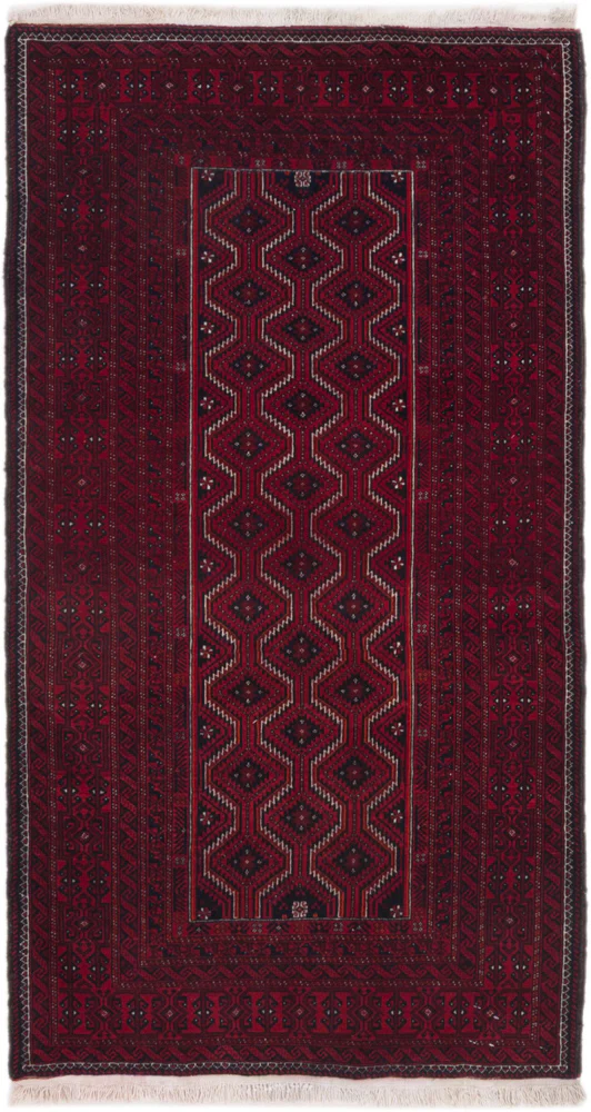 Belutsch Teppich - 165 x 100 cm - dunkelrot