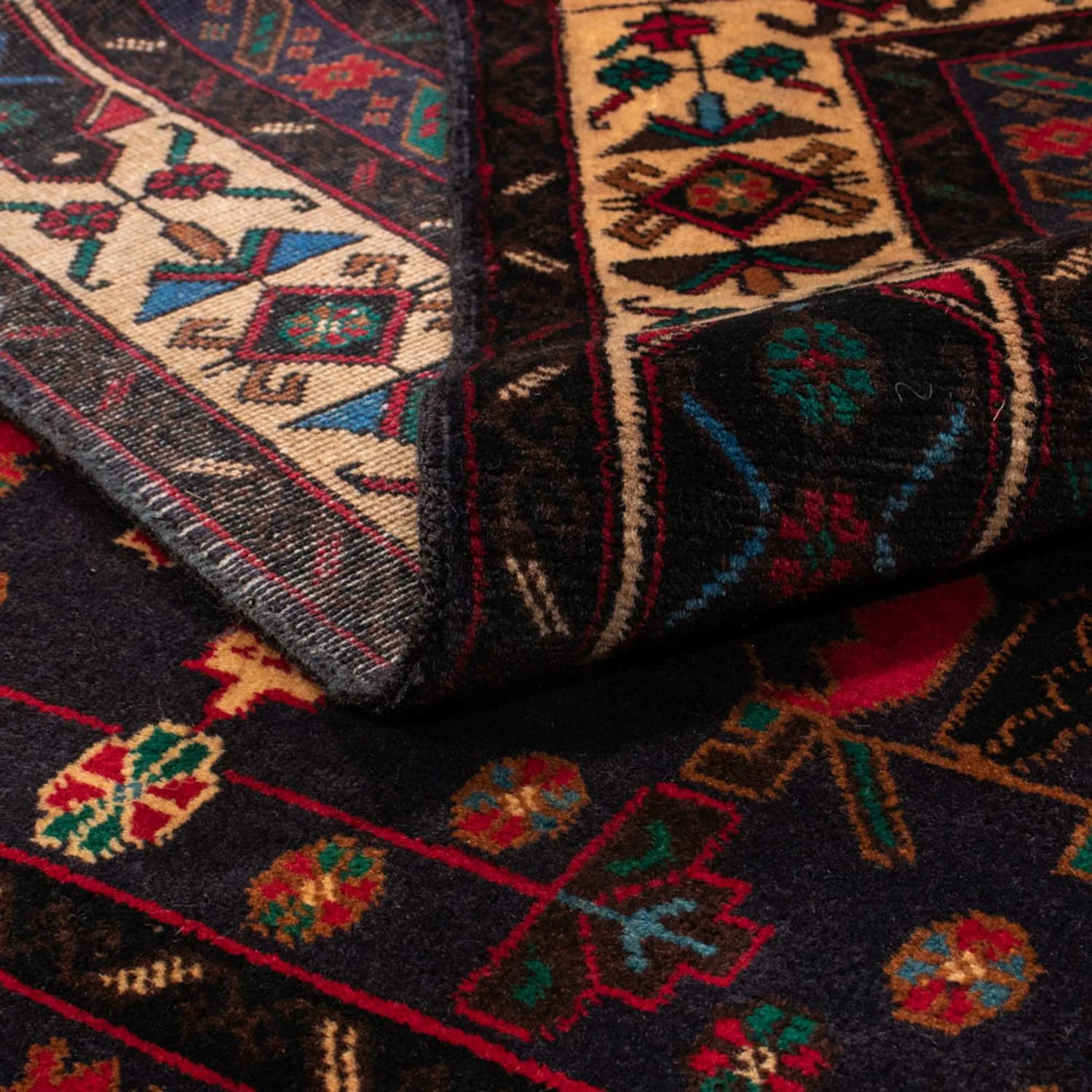 Belutsch Teppich 180 x 115 cm - dunkelblau - Image 4
