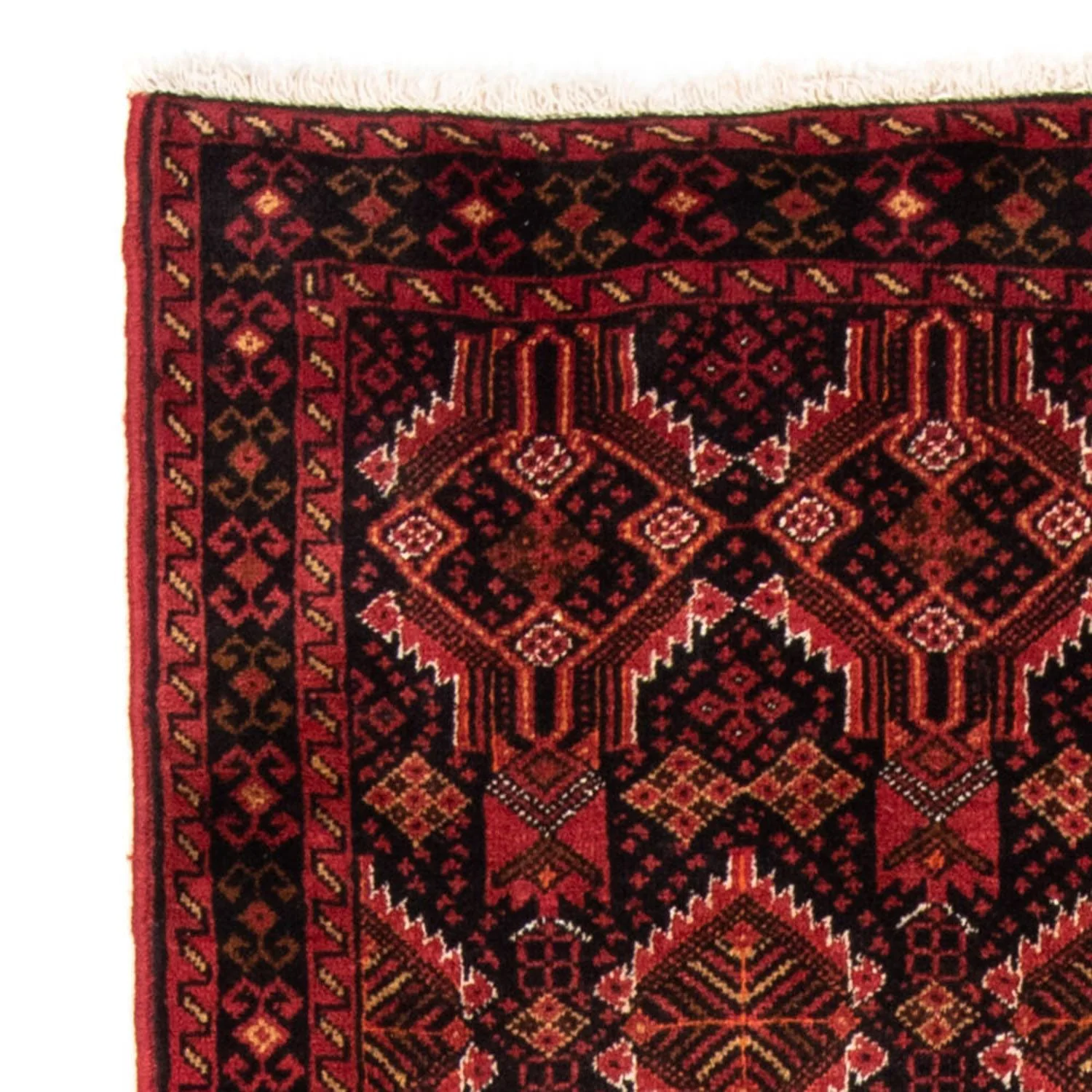 Belutsch Teppich 184 x 96 cm - dunkelrot - Image 3