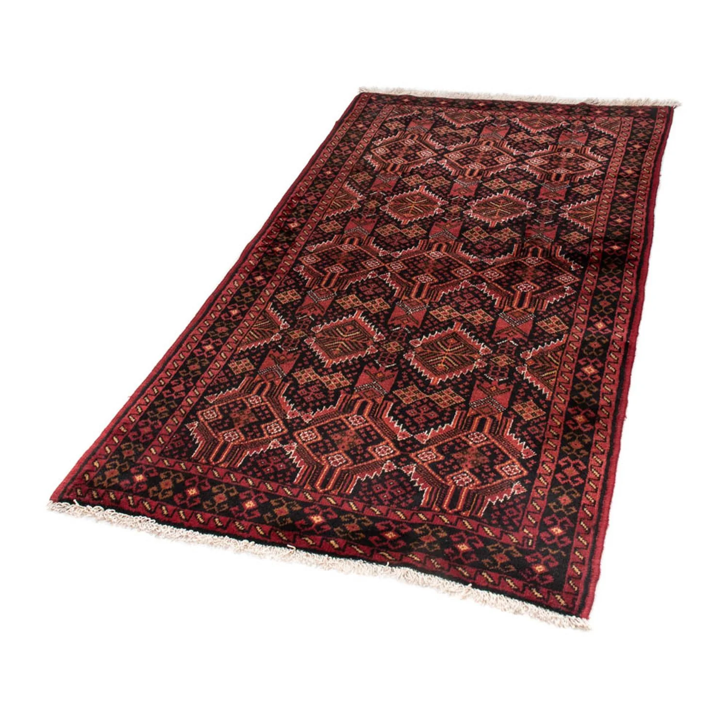 Belutsch Teppich 184 x 96 cm - dunkelrot - Image 5