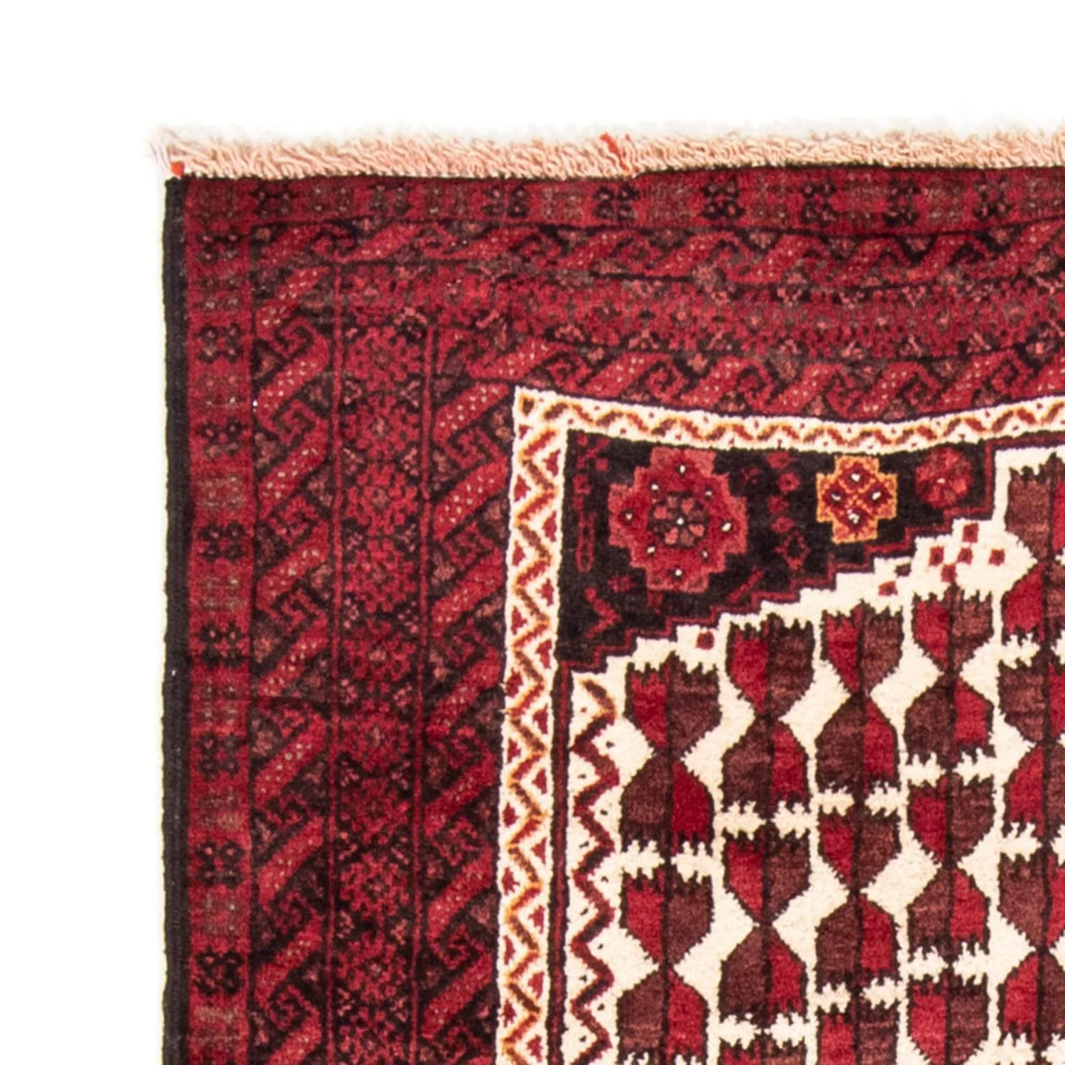 Belutsch Teppich 185 x 102 cm - dunkelrot - Image 3