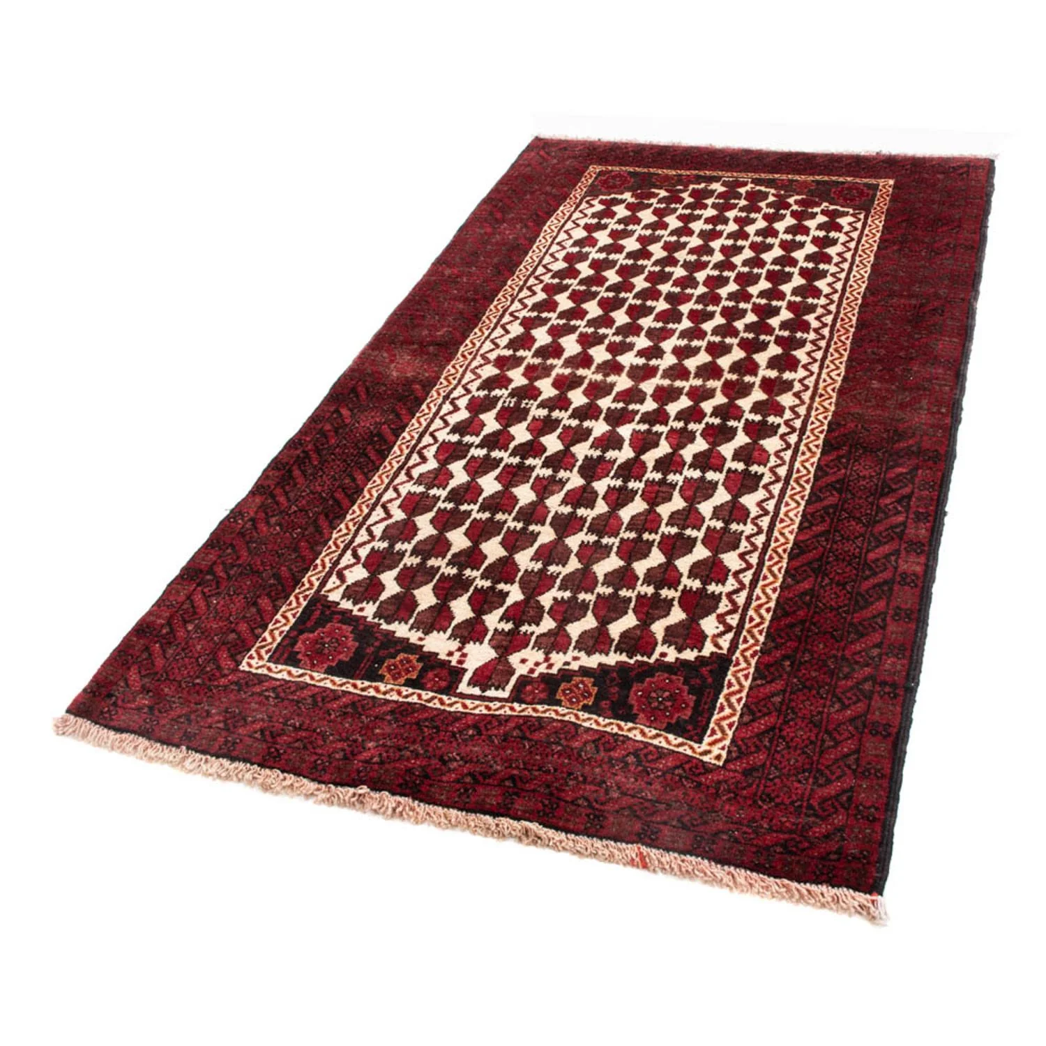 Belutsch Teppich 185 x 102 cm - dunkelrot - Image 5