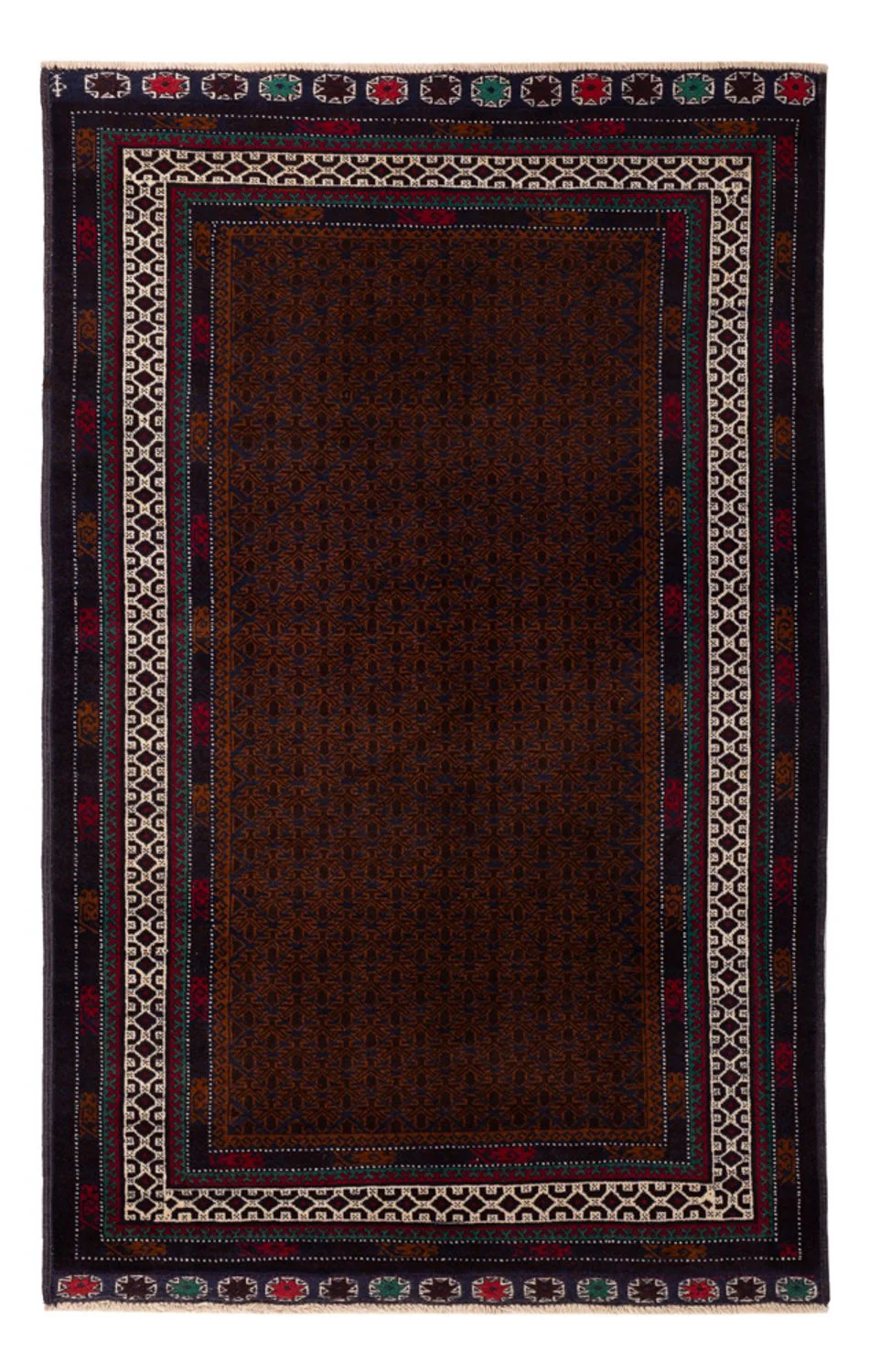 Belutsch Teppich - 185 x 119 cm - dunkelrot
