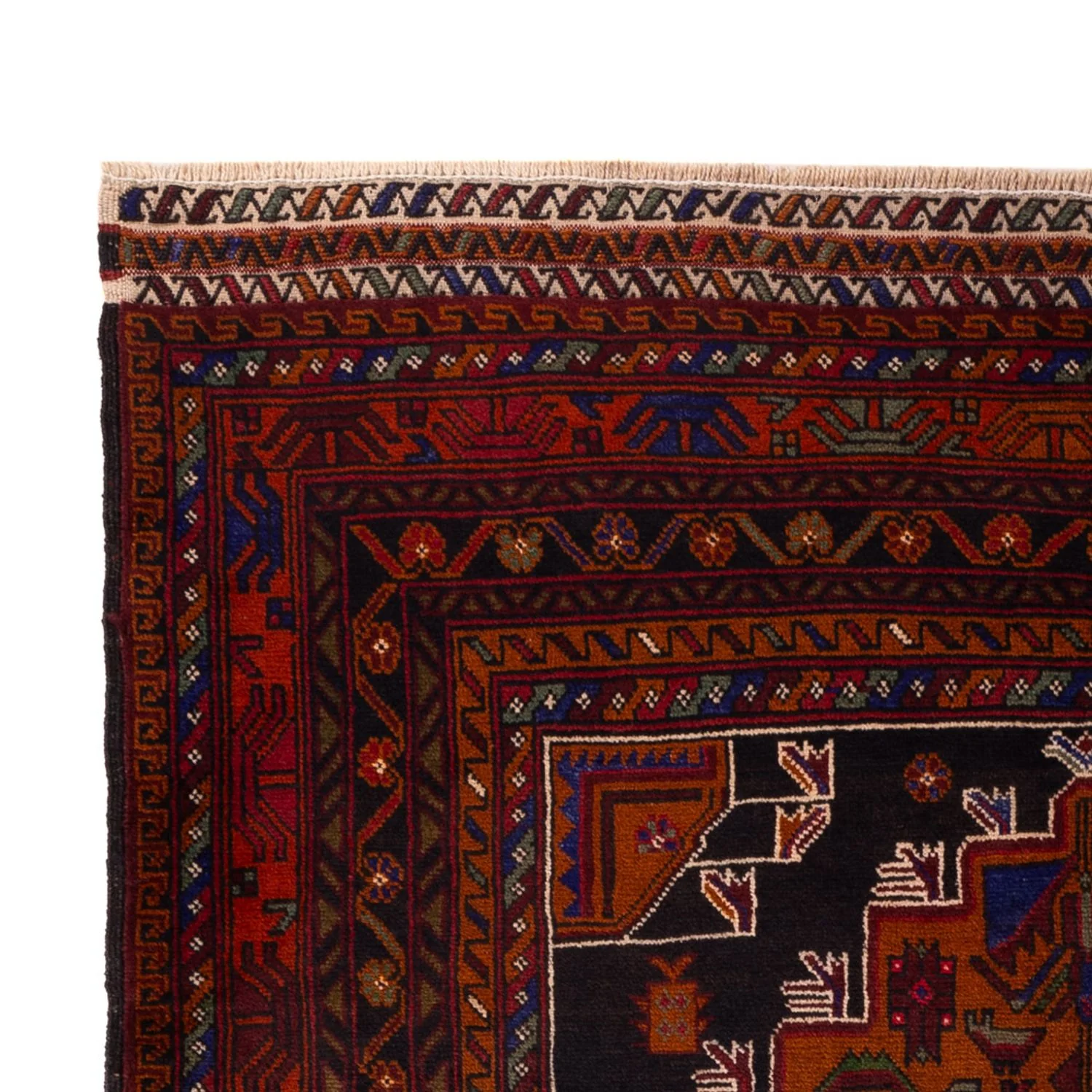 Belutsch Teppich - 193 x 130 cm - dunkelrot - Image 3