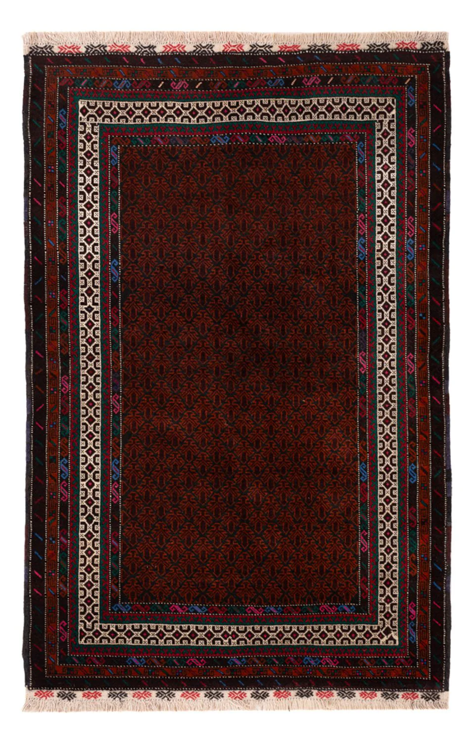 Belutsch Teppich - 194 x 123 cm - dunkelrot