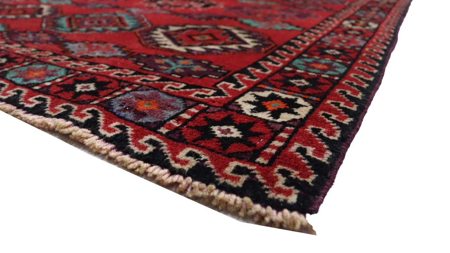 Belutsch Teppich 198 x 102 cm - dunkelrot - Image 3