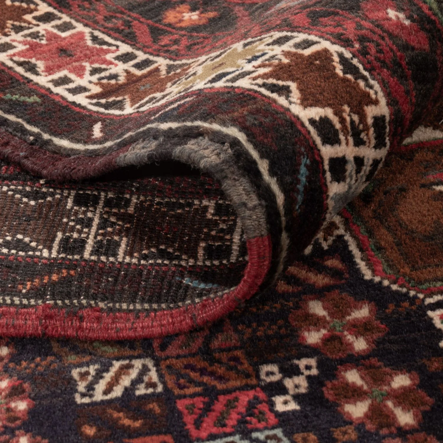 Belutsch Teppich - 200 x 117 cm - dunkelrot - Image 4