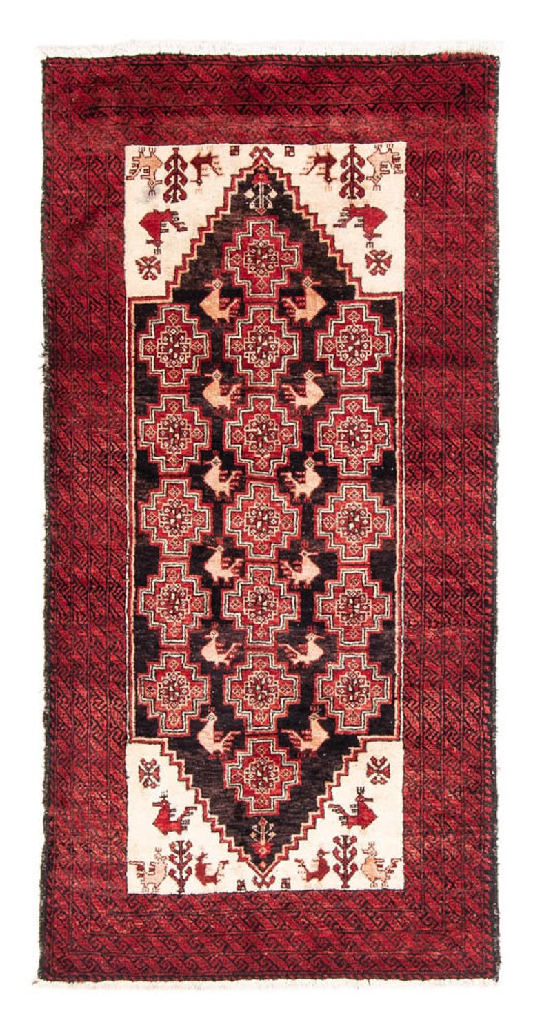 Belutsch Teppich 202 x 100 cm - rot