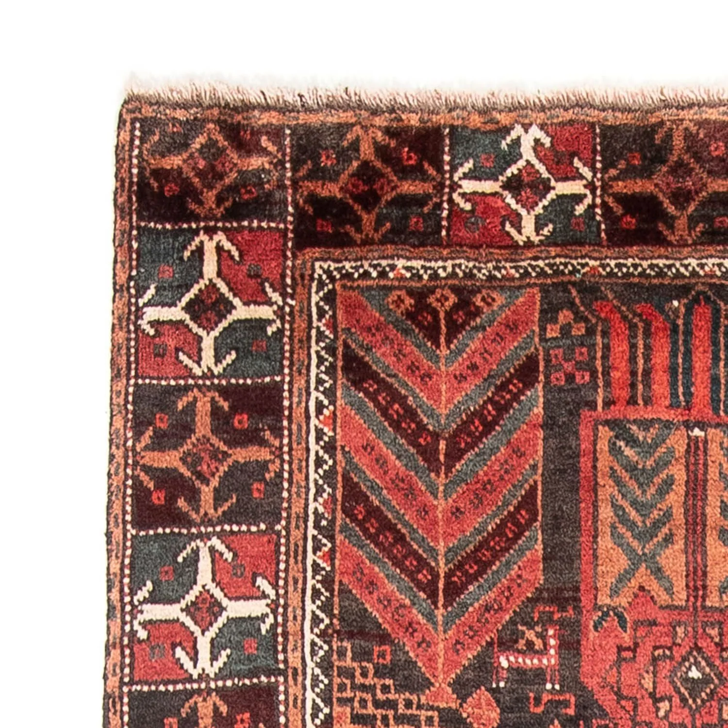 Belutsch Teppich 205 x 100 cm - hellrot - Image 3